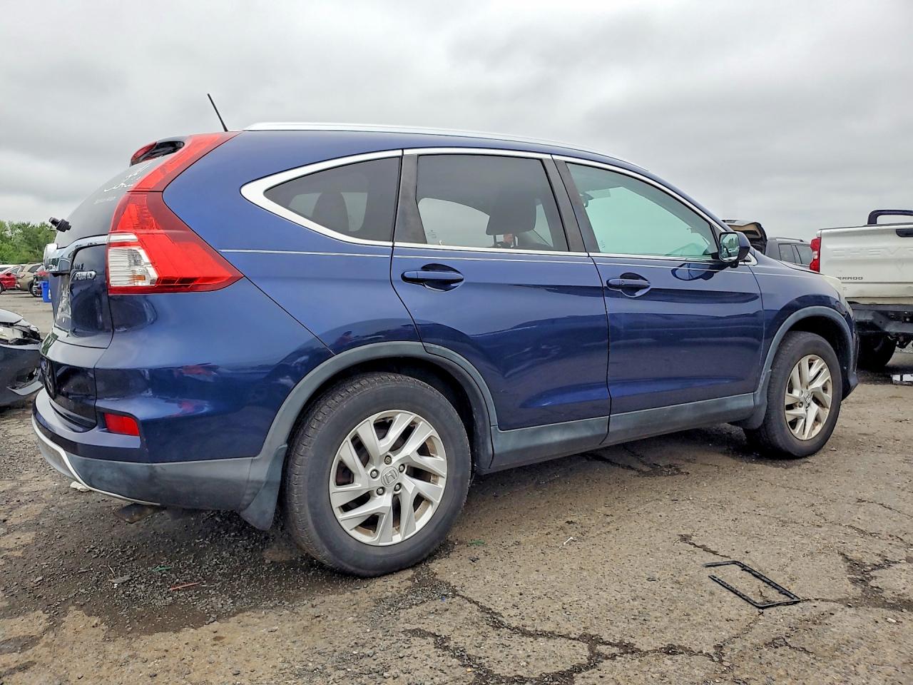 2015 Honda Cr-v Exl Blue vin: 2HKRM4H76FH675111