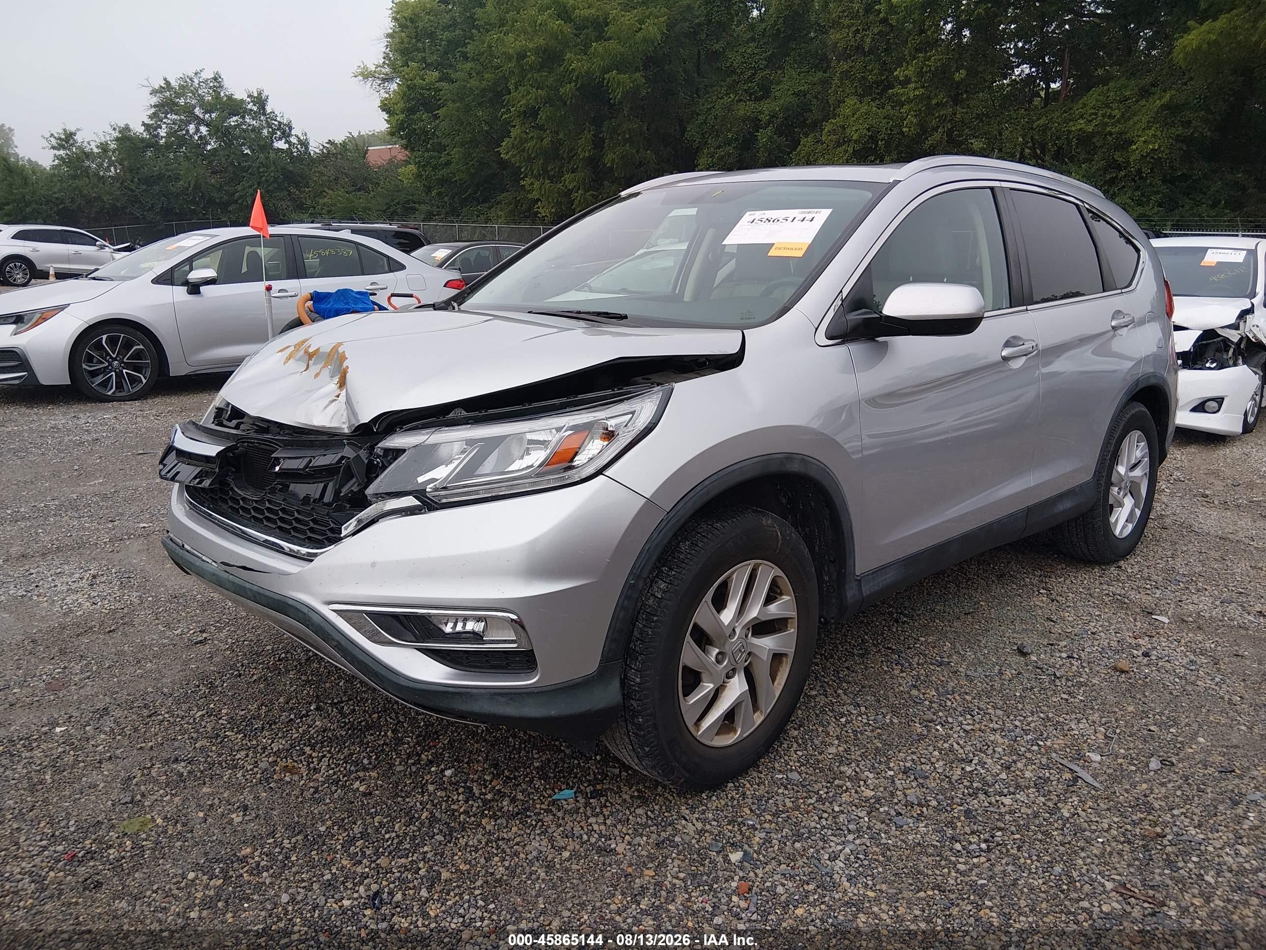 2015 Honda Cr-v Ex-l Silver vin: 2HKRM4H76FH701125