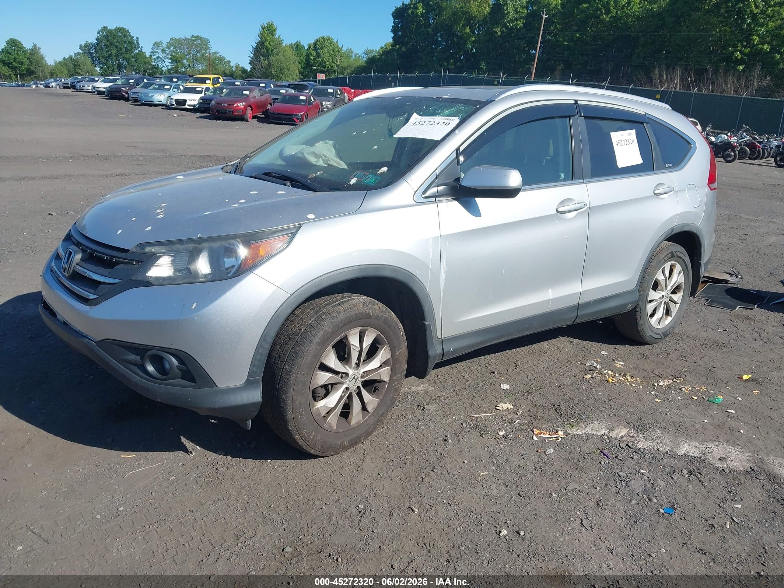 2012 Honda Cr-v Ex-l Silver vin: 2HKRM4H77CH624728