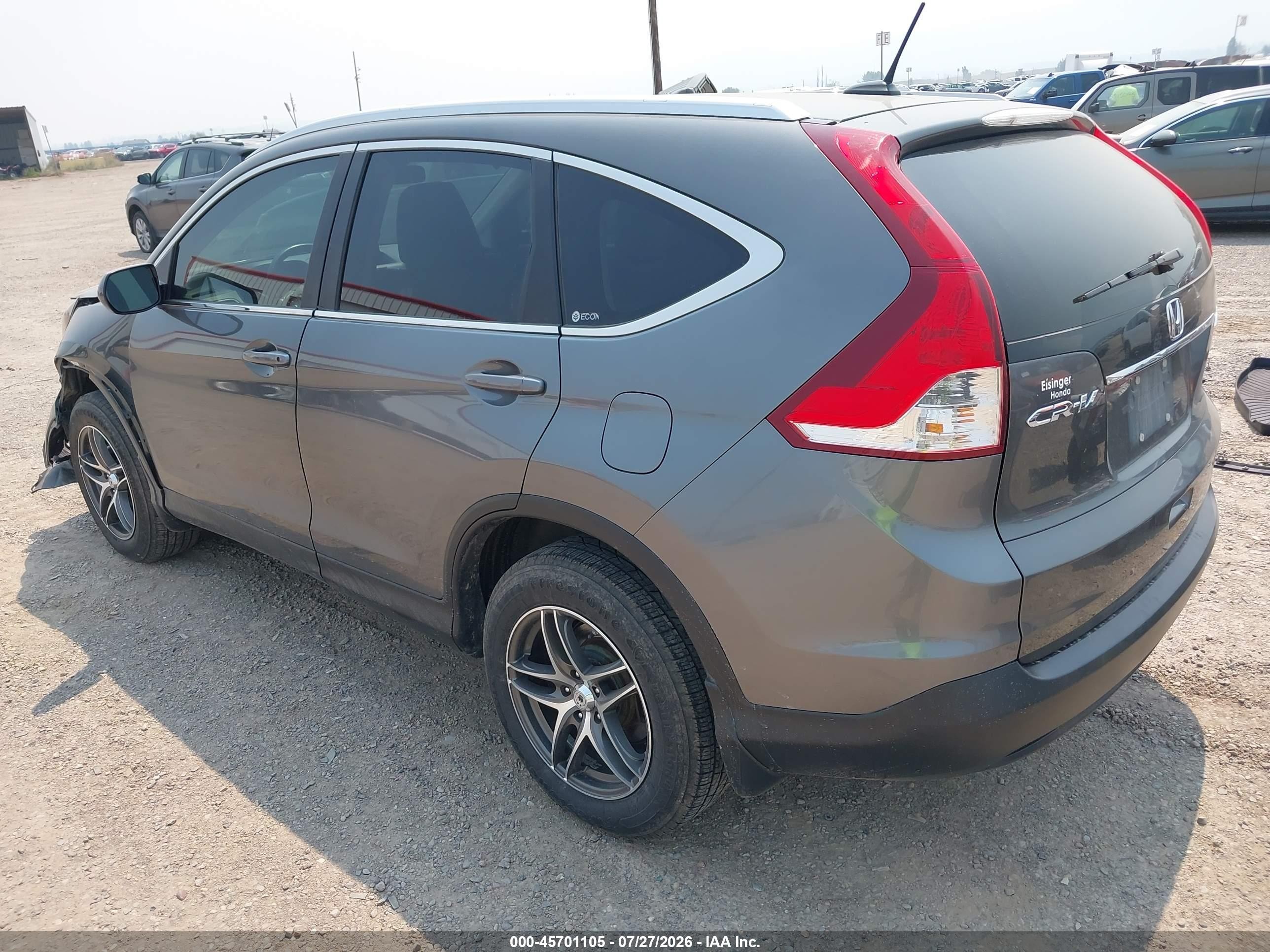 2012 Honda Cr-v Ex-l Gray vin: 2HKRM4H77CH626639