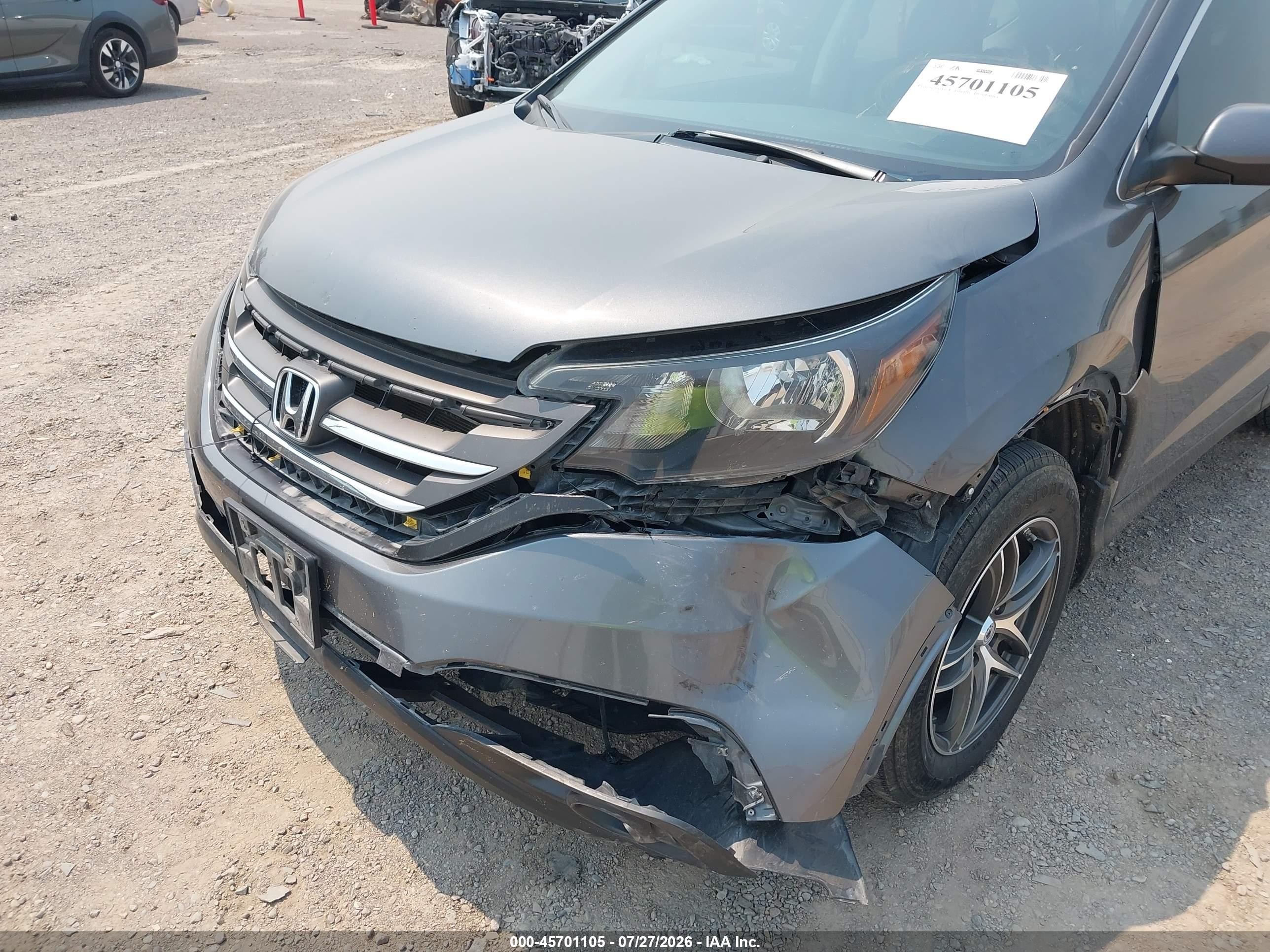 2012 Honda Cr-v Ex-l Gray vin: 2HKRM4H77CH626639