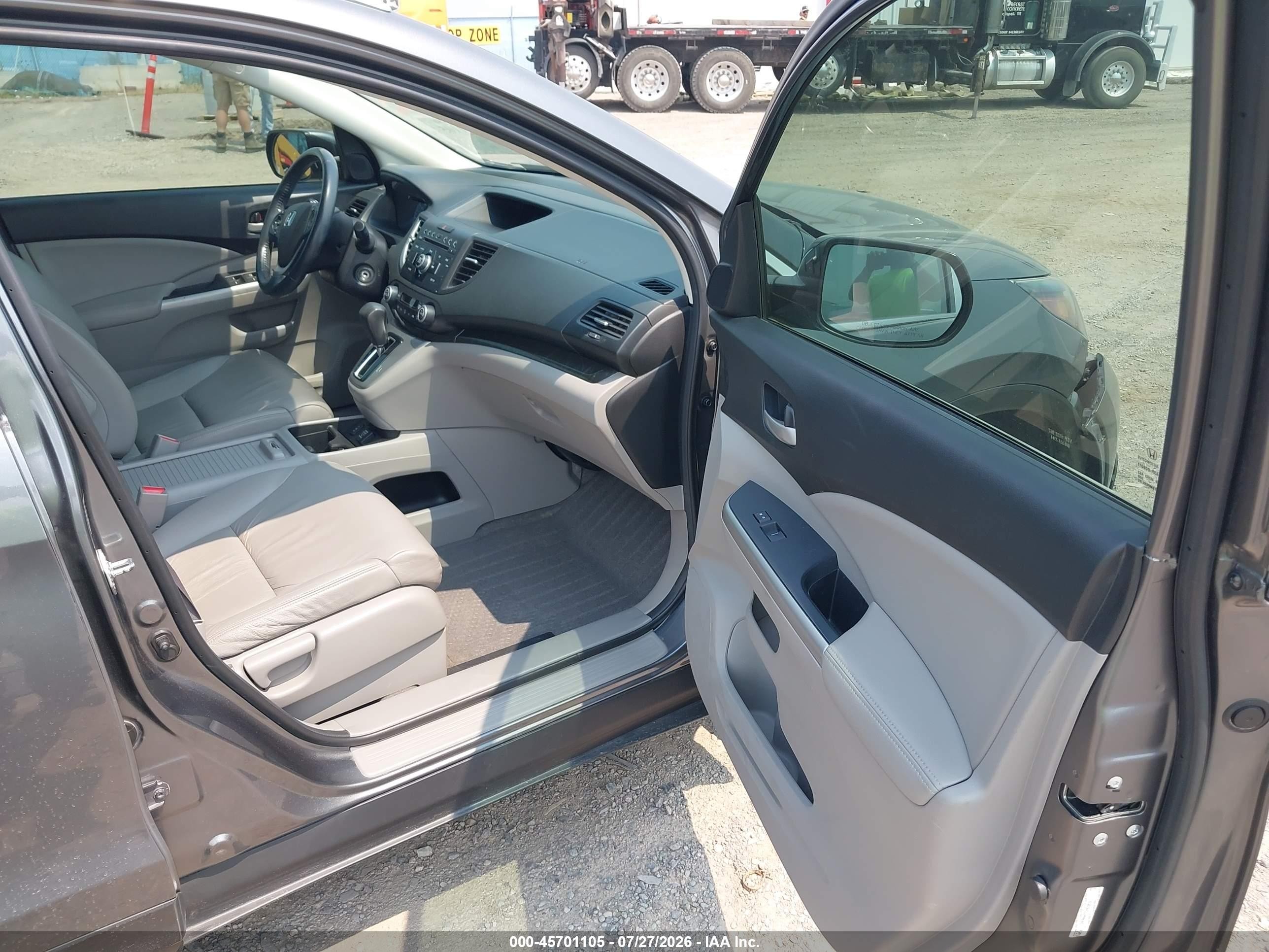 2012 Honda Cr-v Ex-l Gray vin: 2HKRM4H77CH626639