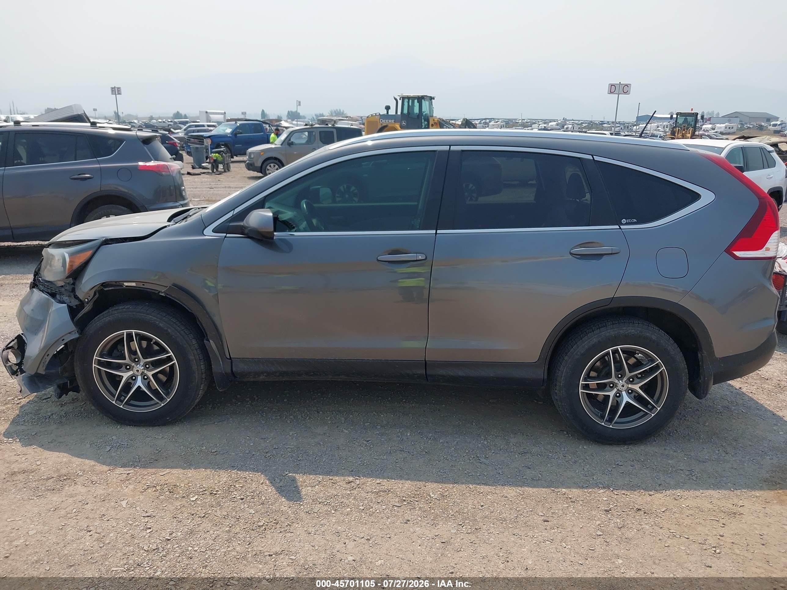 2012 Honda Cr-v Ex-l Gray vin: 2HKRM4H77CH626639