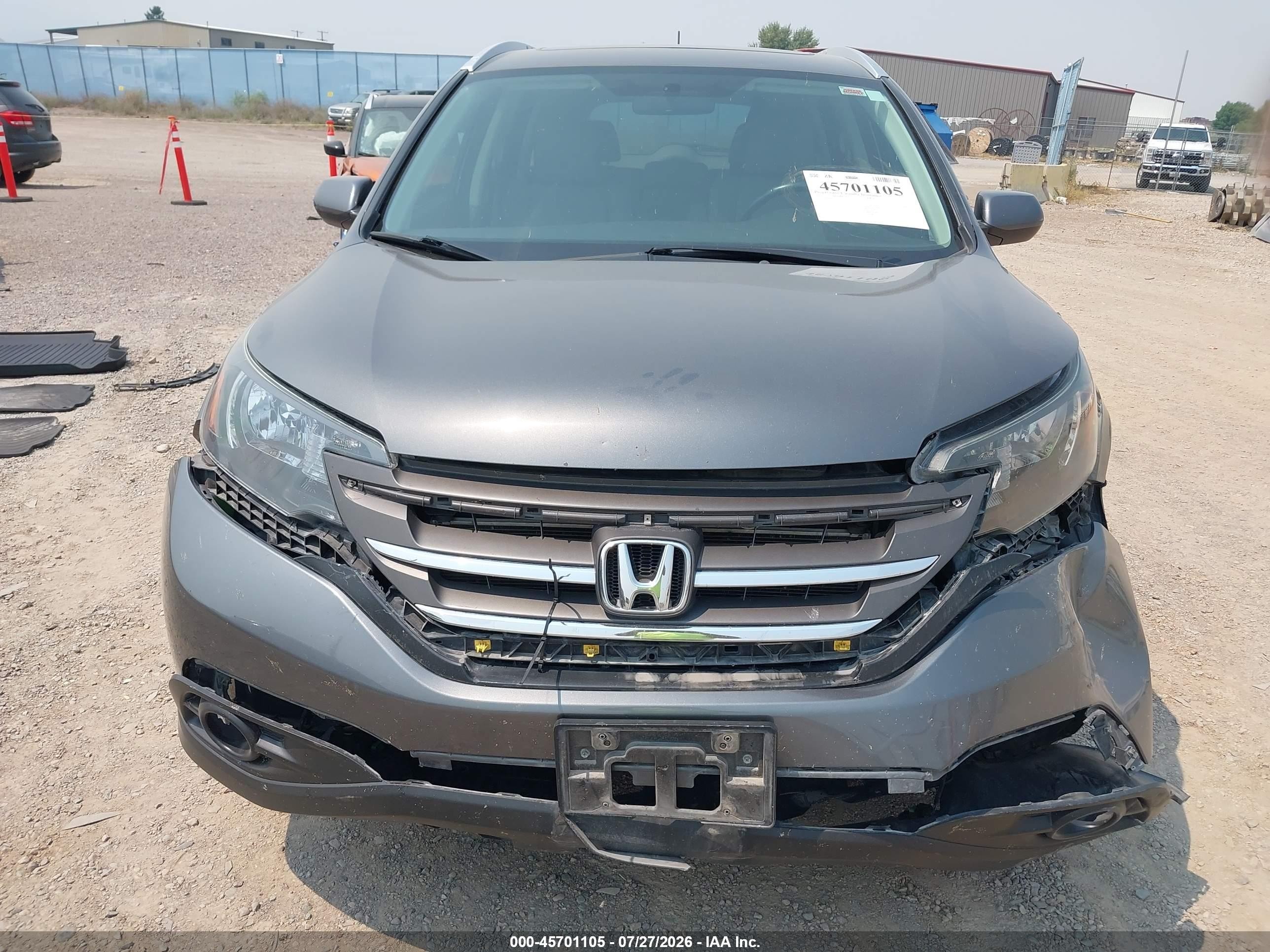 2012 Honda Cr-v Ex-l Gray vin: 2HKRM4H77CH626639