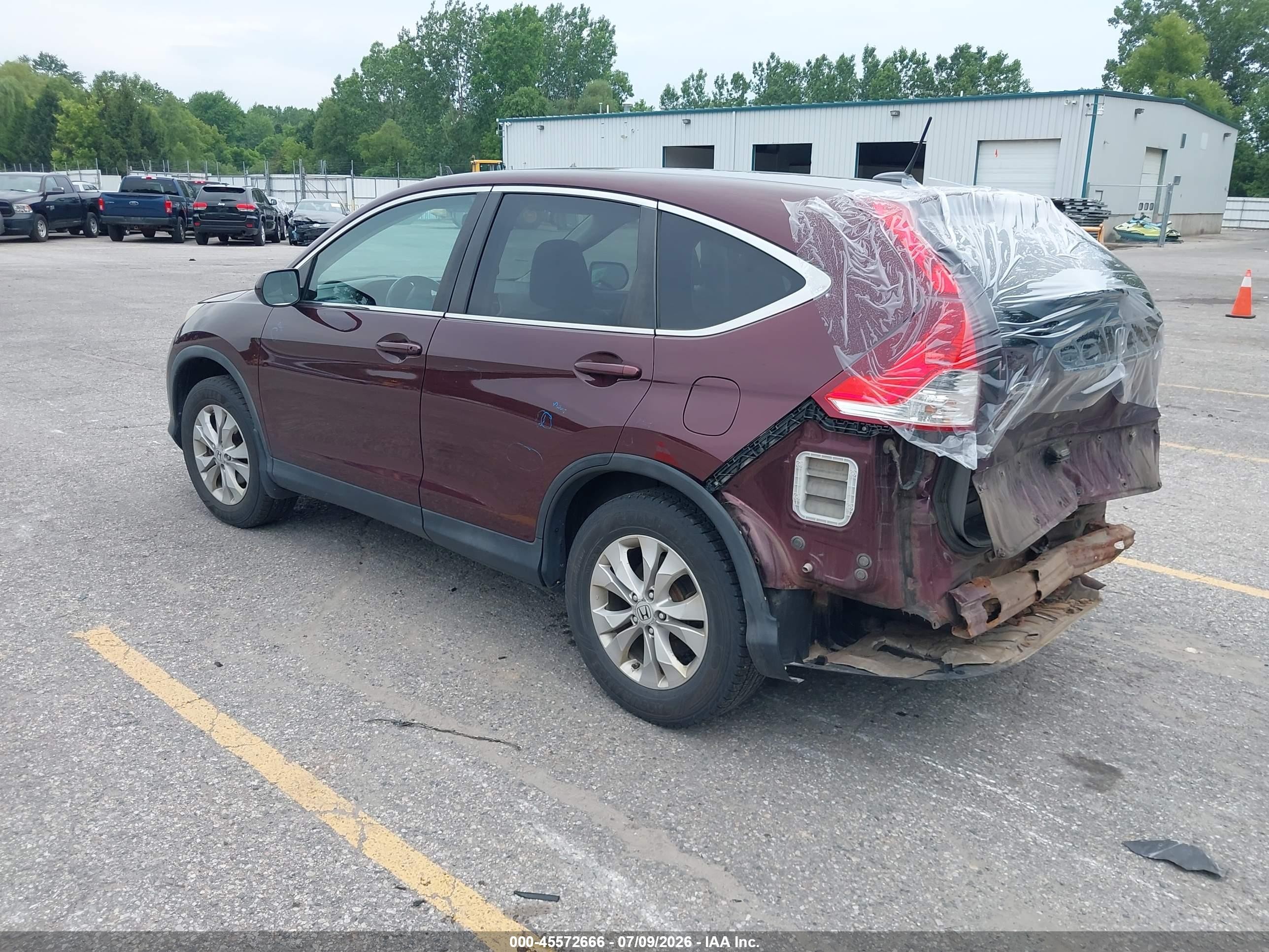 2013 Honda Cr-v Ex-l Maroon vin: 2HKRM4H77DH102313