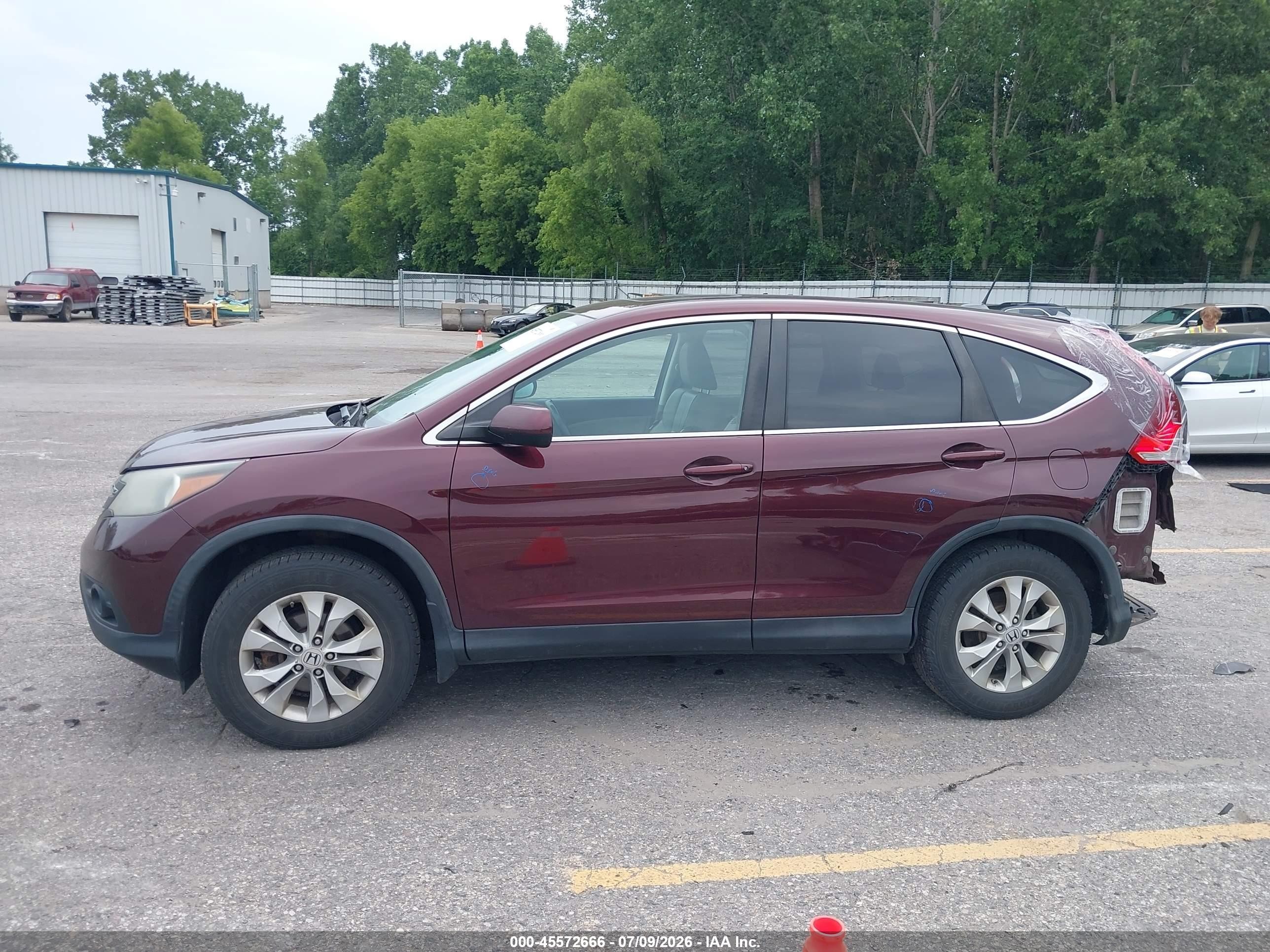 2013 Honda Cr-v Ex-l Maroon vin: 2HKRM4H77DH102313
