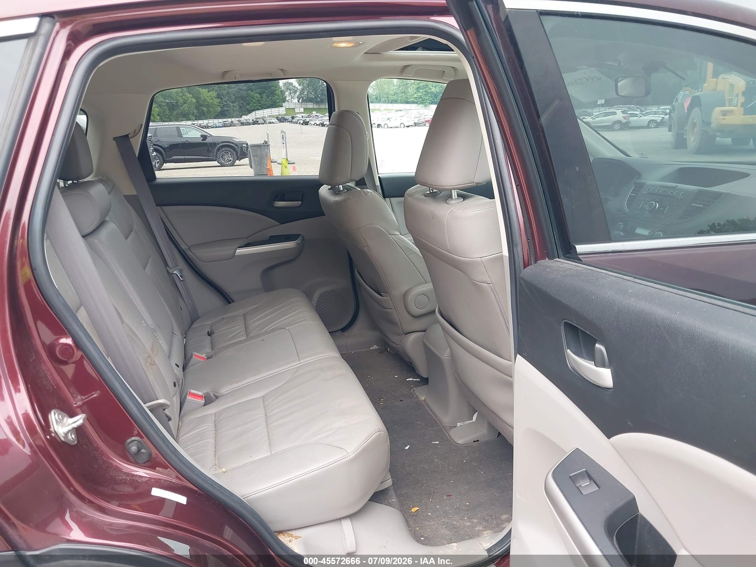 2013 Honda Cr-v Ex-l Maroon vin: 2HKRM4H77DH102313
