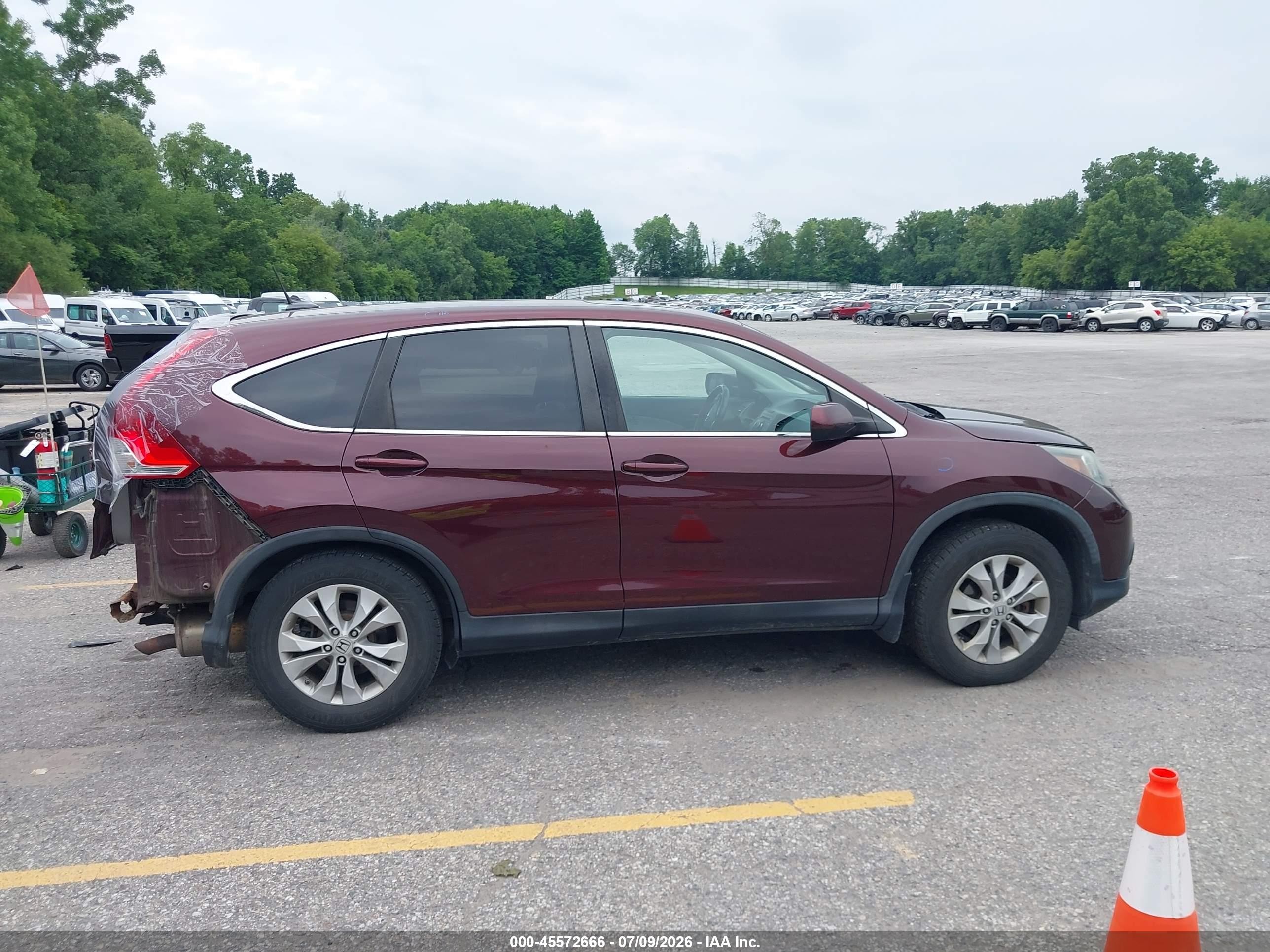 2013 Honda Cr-v Ex-l Maroon vin: 2HKRM4H77DH102313