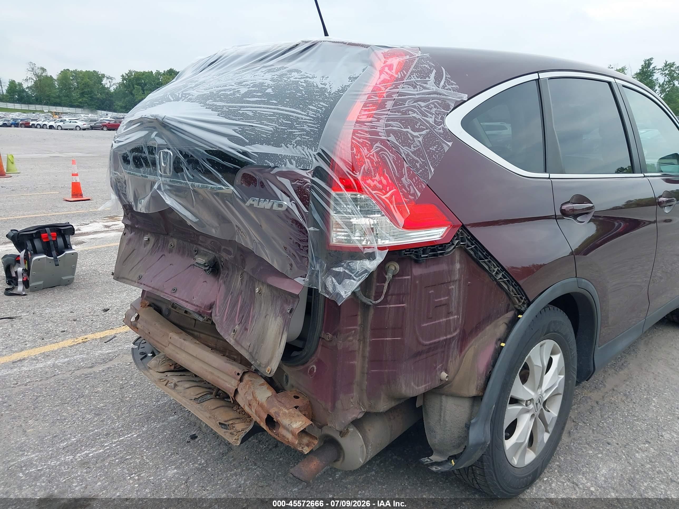 2013 Honda Cr-v Ex-l Maroon vin: 2HKRM4H77DH102313