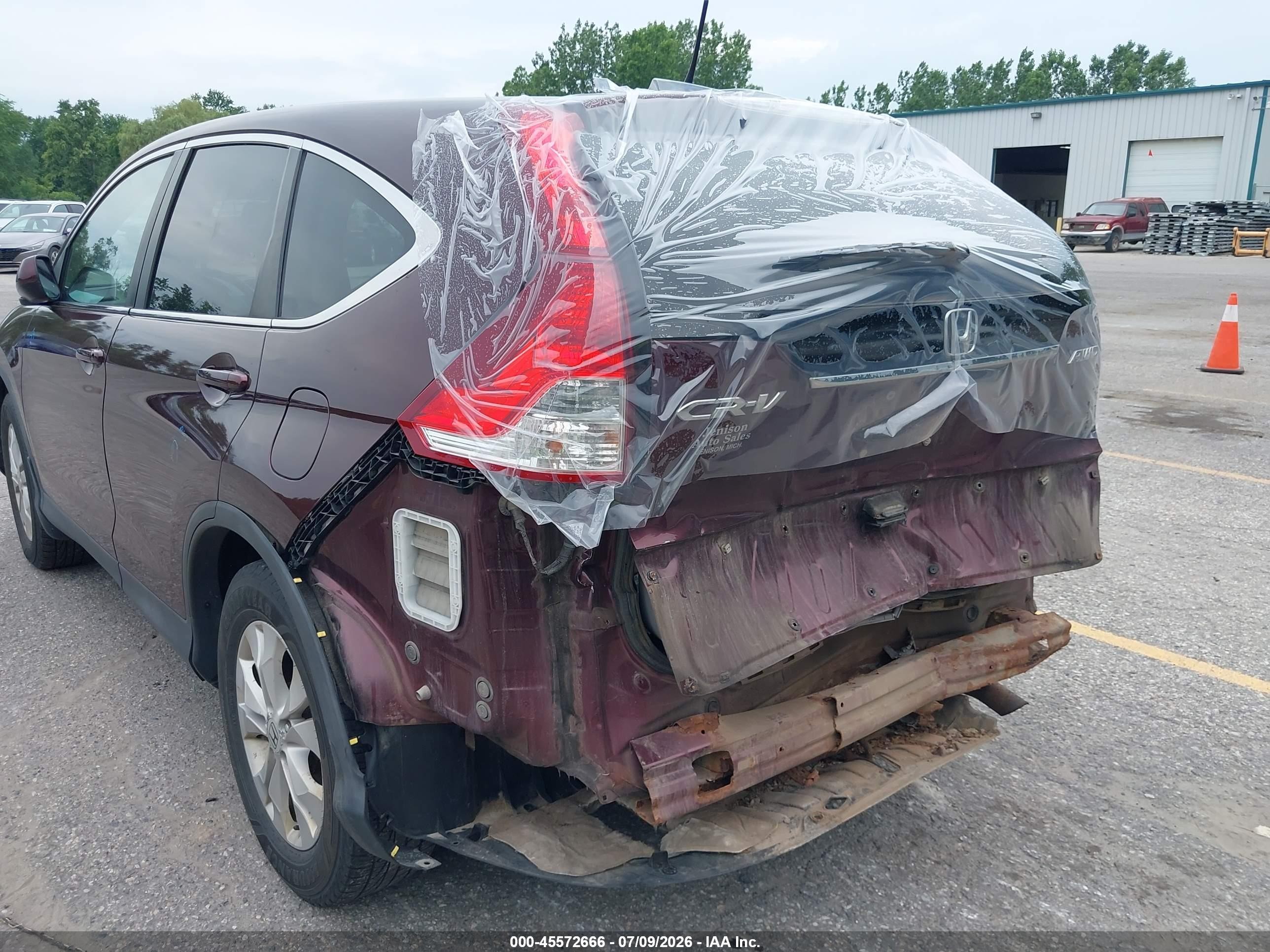 2013 Honda Cr-v Ex-l Maroon vin: 2HKRM4H77DH102313