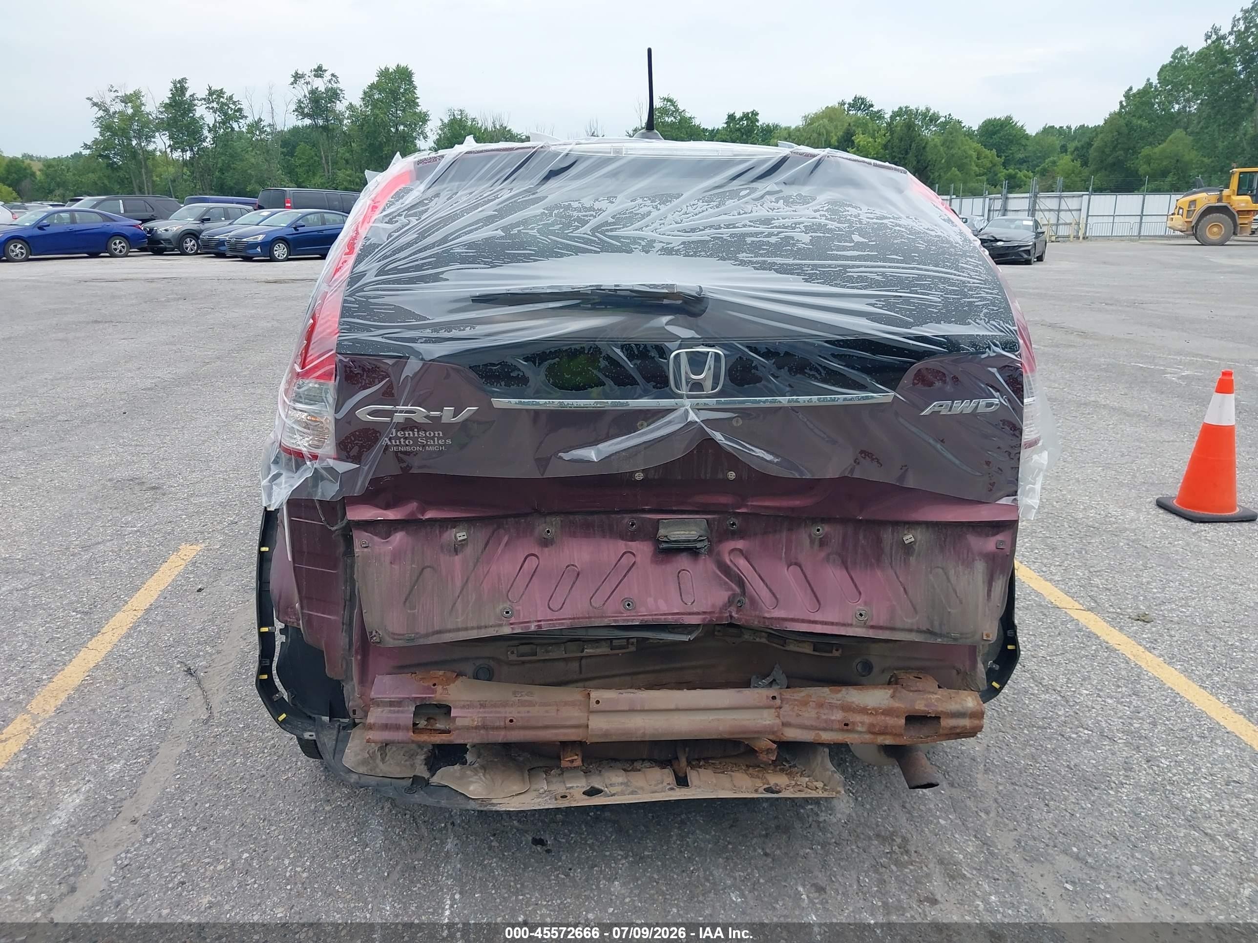 2013 Honda Cr-v Ex-l Maroon vin: 2HKRM4H77DH102313
