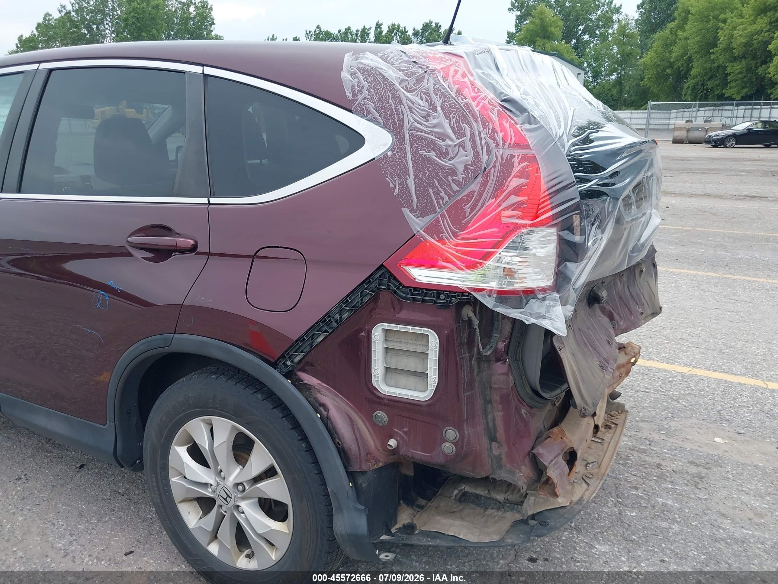 2013 Honda Cr-v Ex-l Maroon vin: 2HKRM4H77DH102313