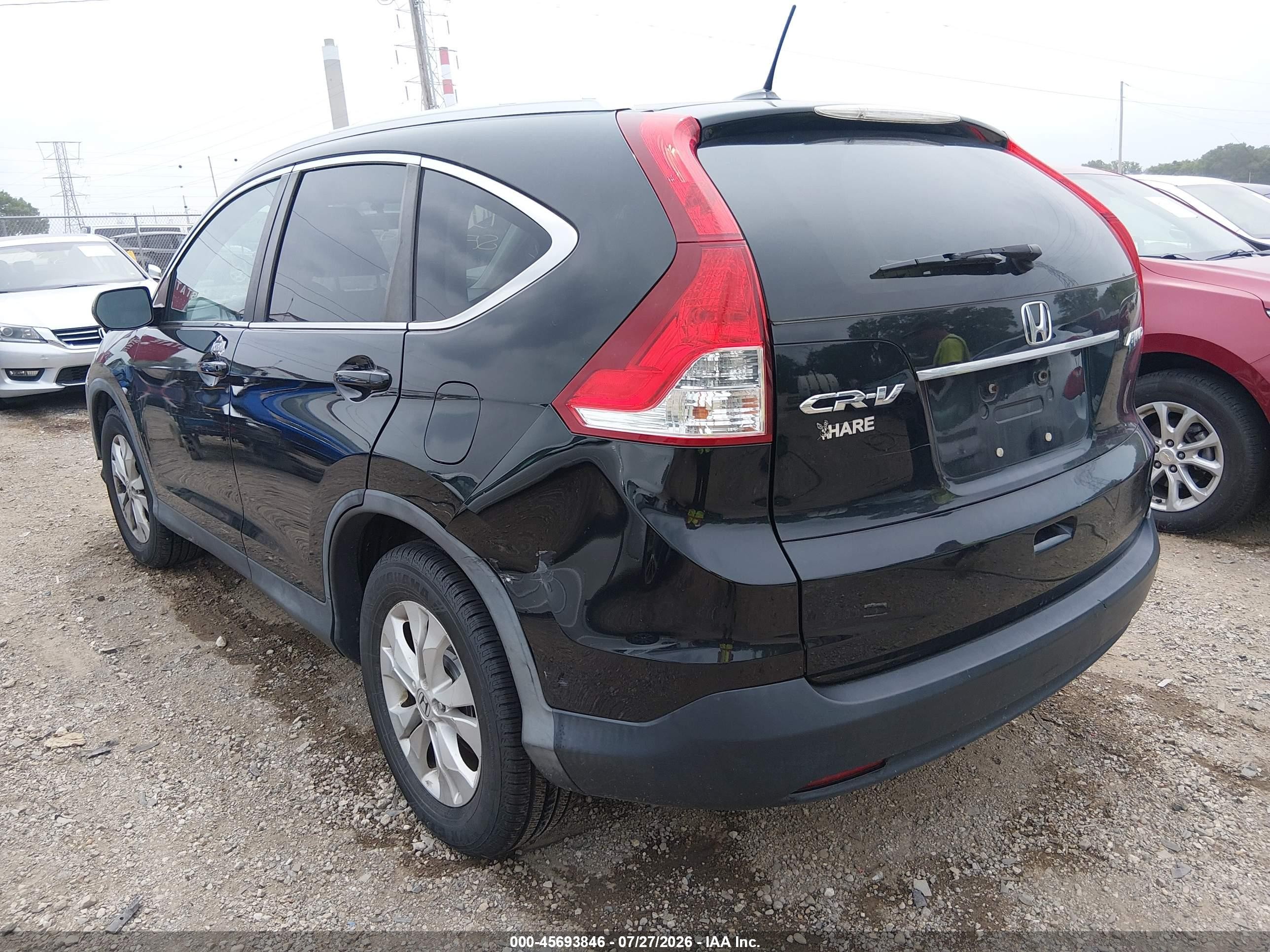 2013 Honda Cr-v Ex-l Black vin: 2HKRM4H77DH615741