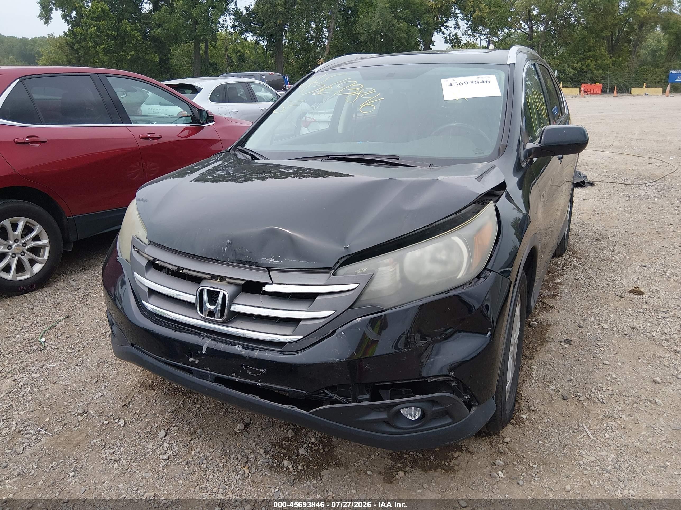 2013 Honda Cr-v Ex-l Black vin: 2HKRM4H77DH615741