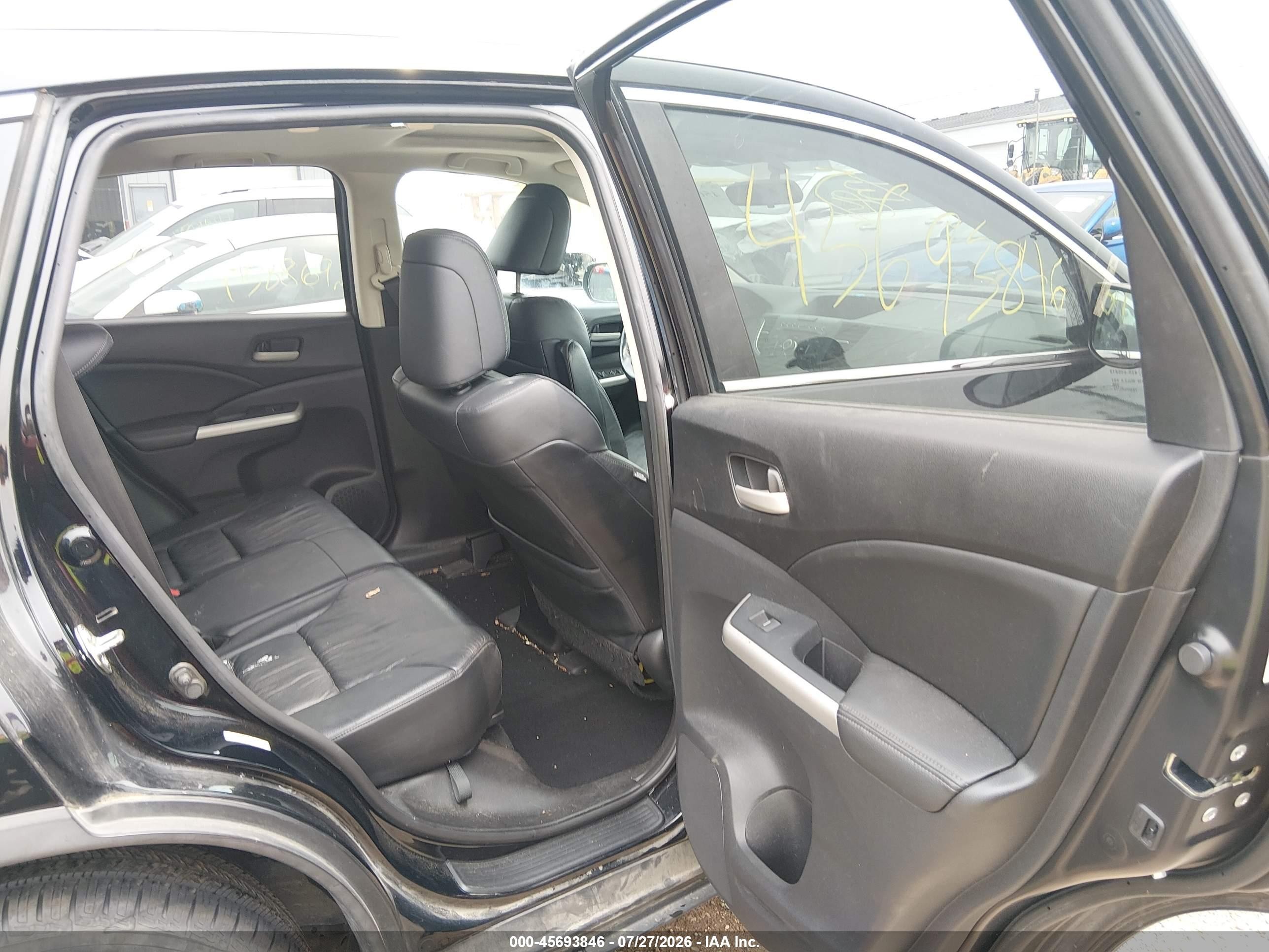 2013 Honda Cr-v Ex-l Black vin: 2HKRM4H77DH615741