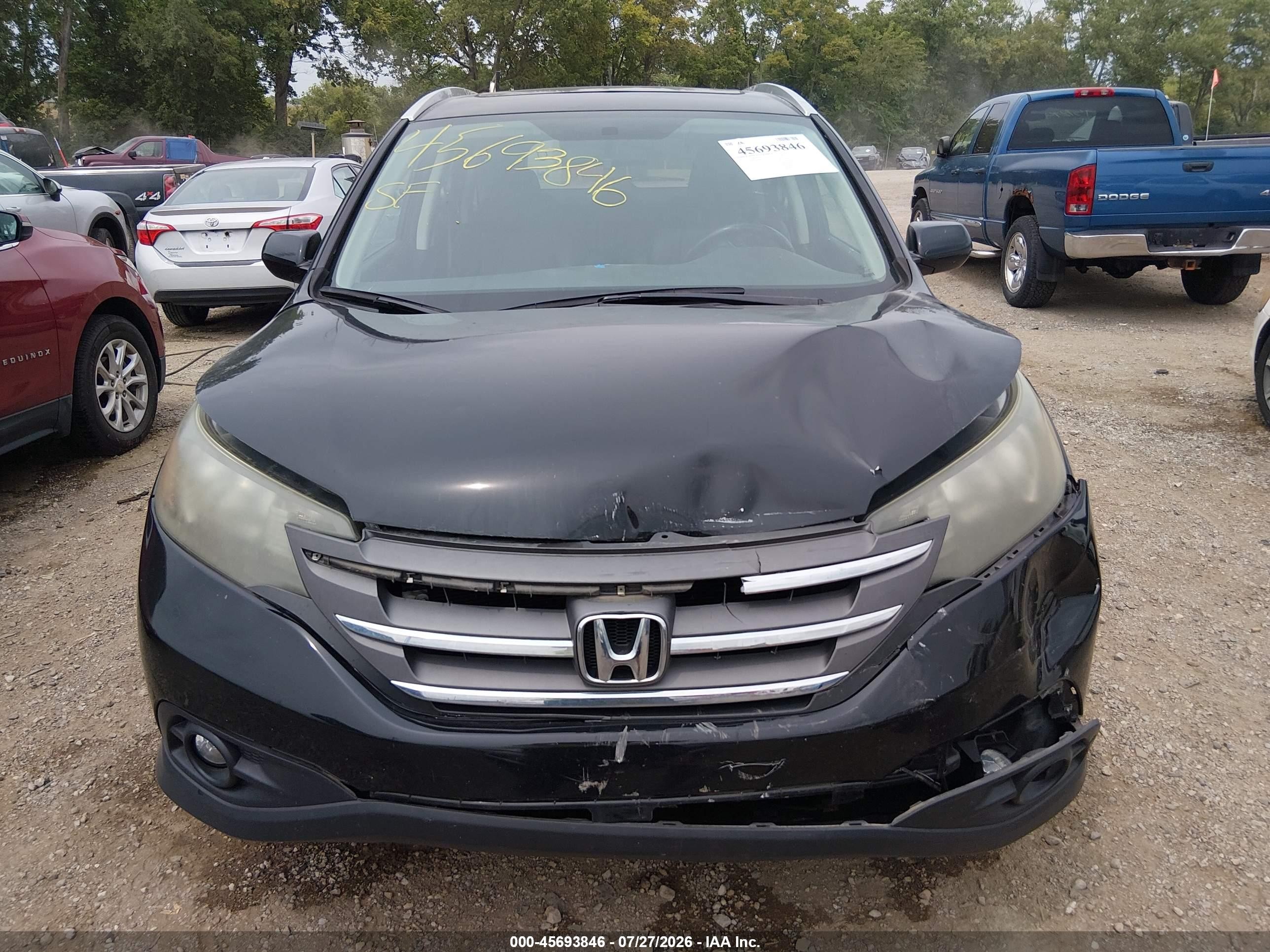 2013 Honda Cr-v Ex-l Black vin: 2HKRM4H77DH615741