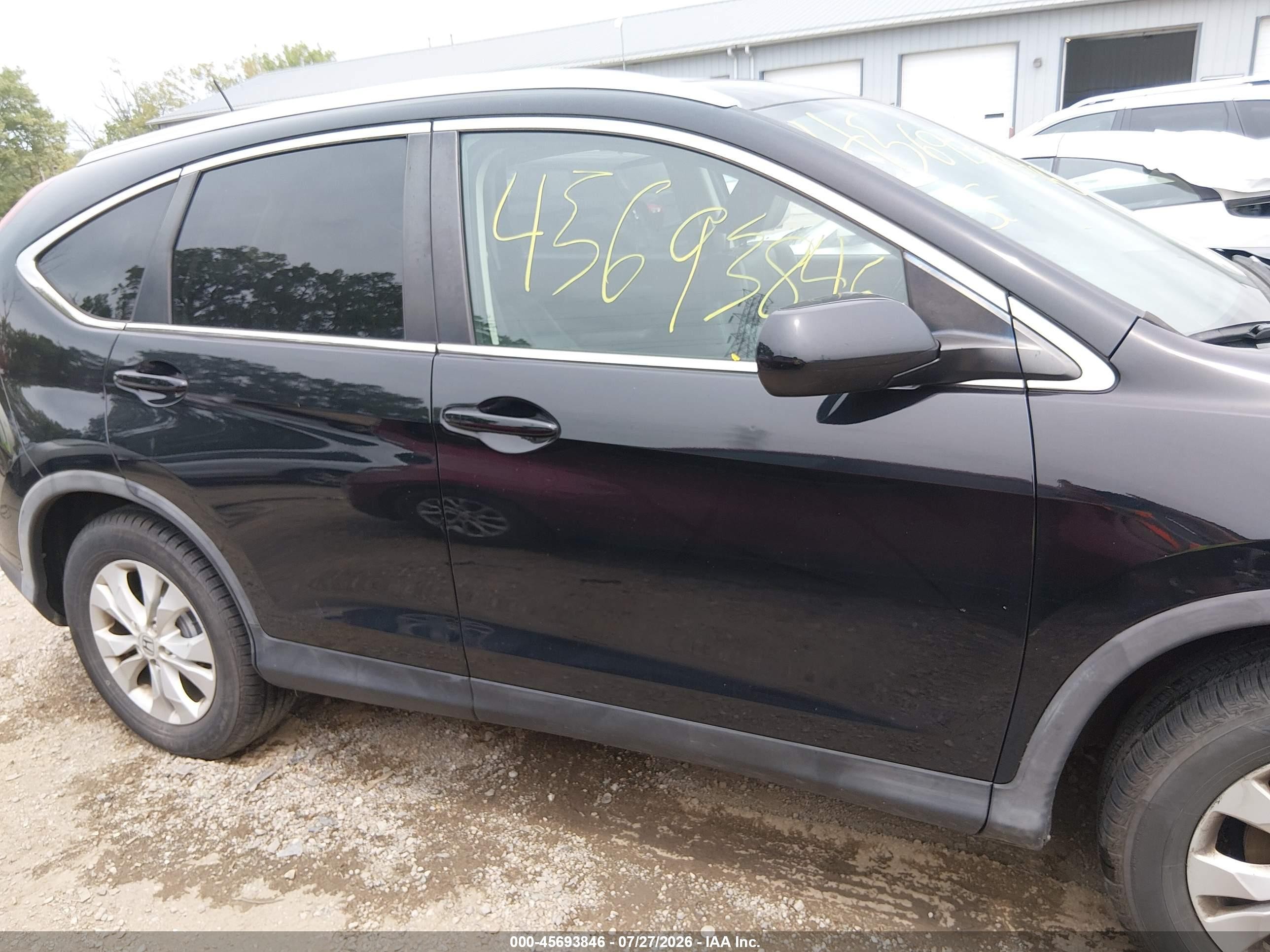 2013 Honda Cr-v Ex-l Black vin: 2HKRM4H77DH615741