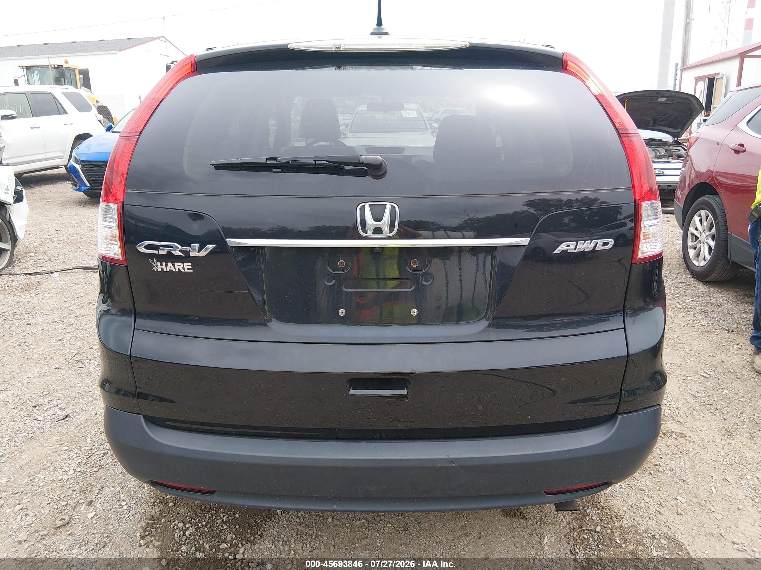 2013 Honda Cr-v Ex-l Black vin: 2HKRM4H77DH615741