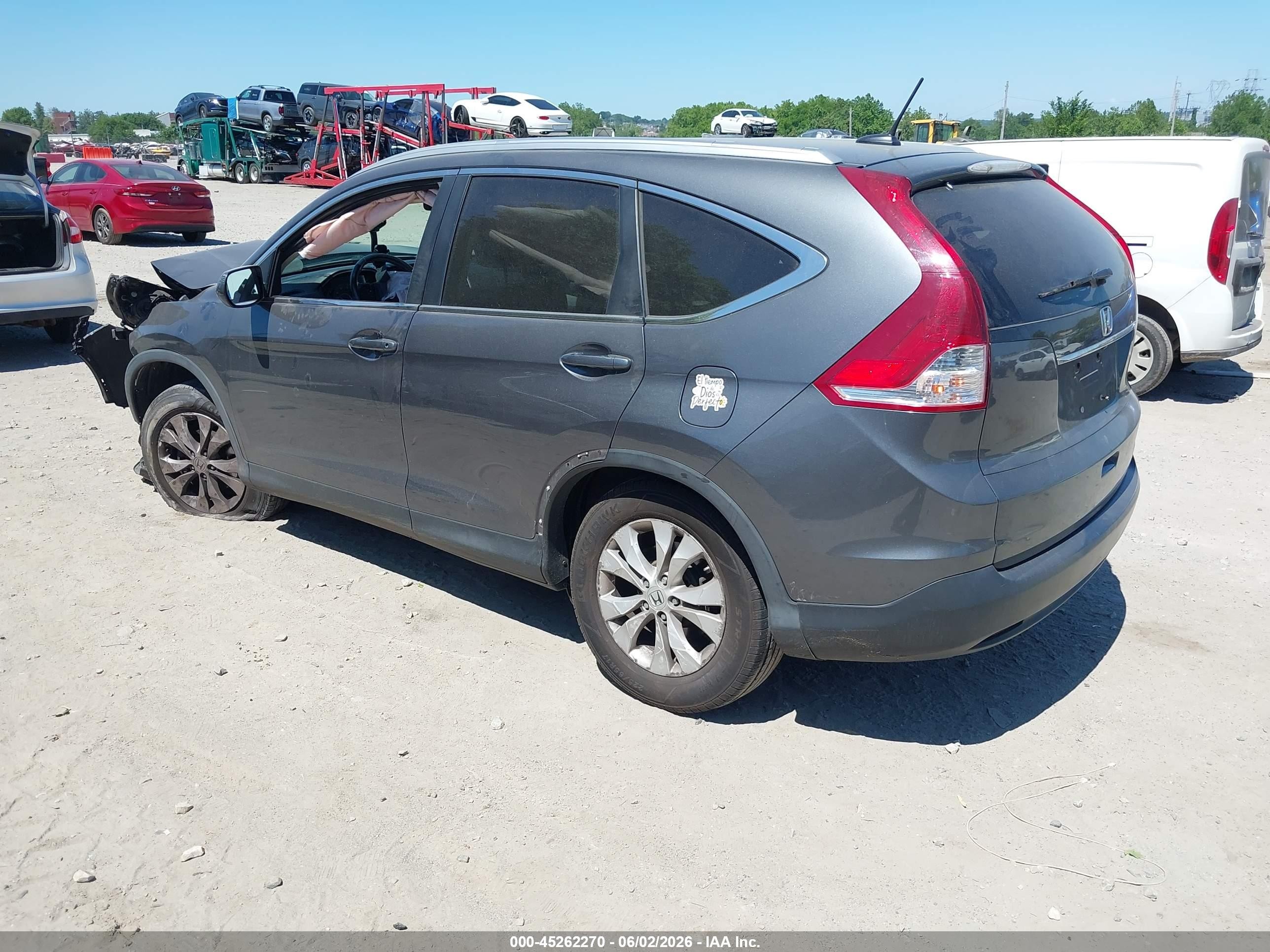 2013 Honda Cr-v Ex-l Gray vin: 2HKRM4H77DH628120