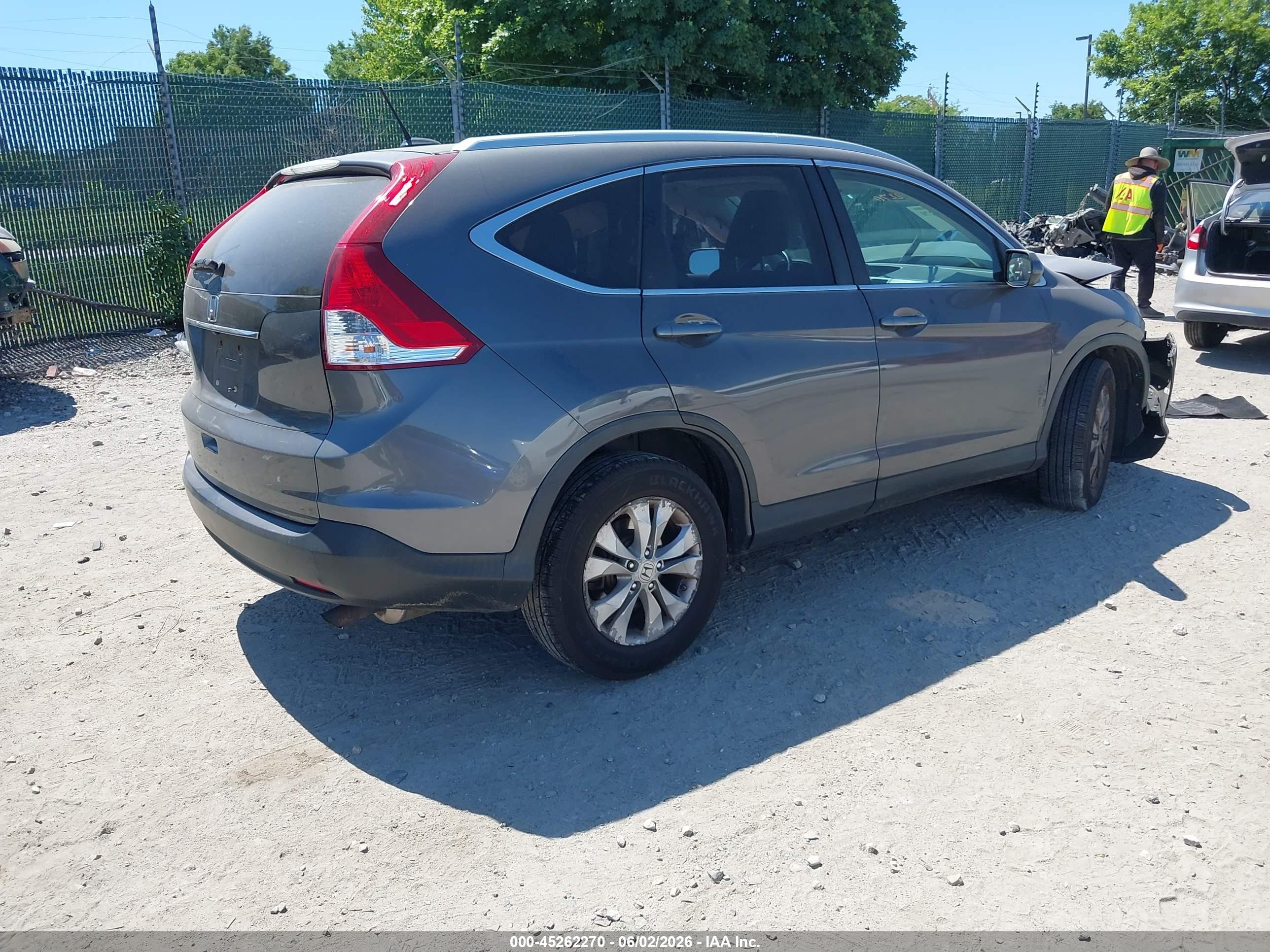 2013 Honda Cr-v Ex-l Gray vin: 2HKRM4H77DH628120