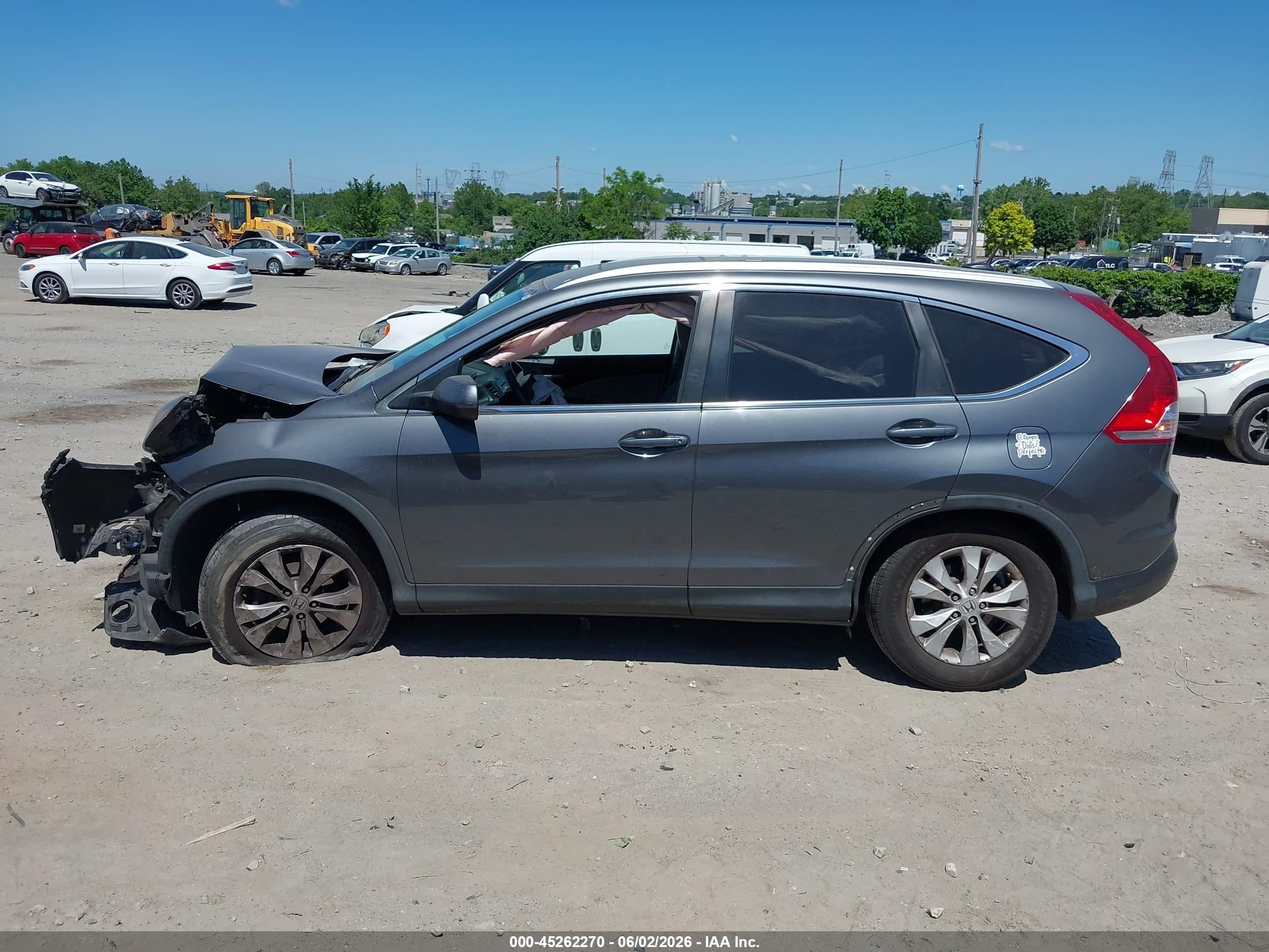 2013 Honda Cr-v Ex-l Gray vin: 2HKRM4H77DH628120
