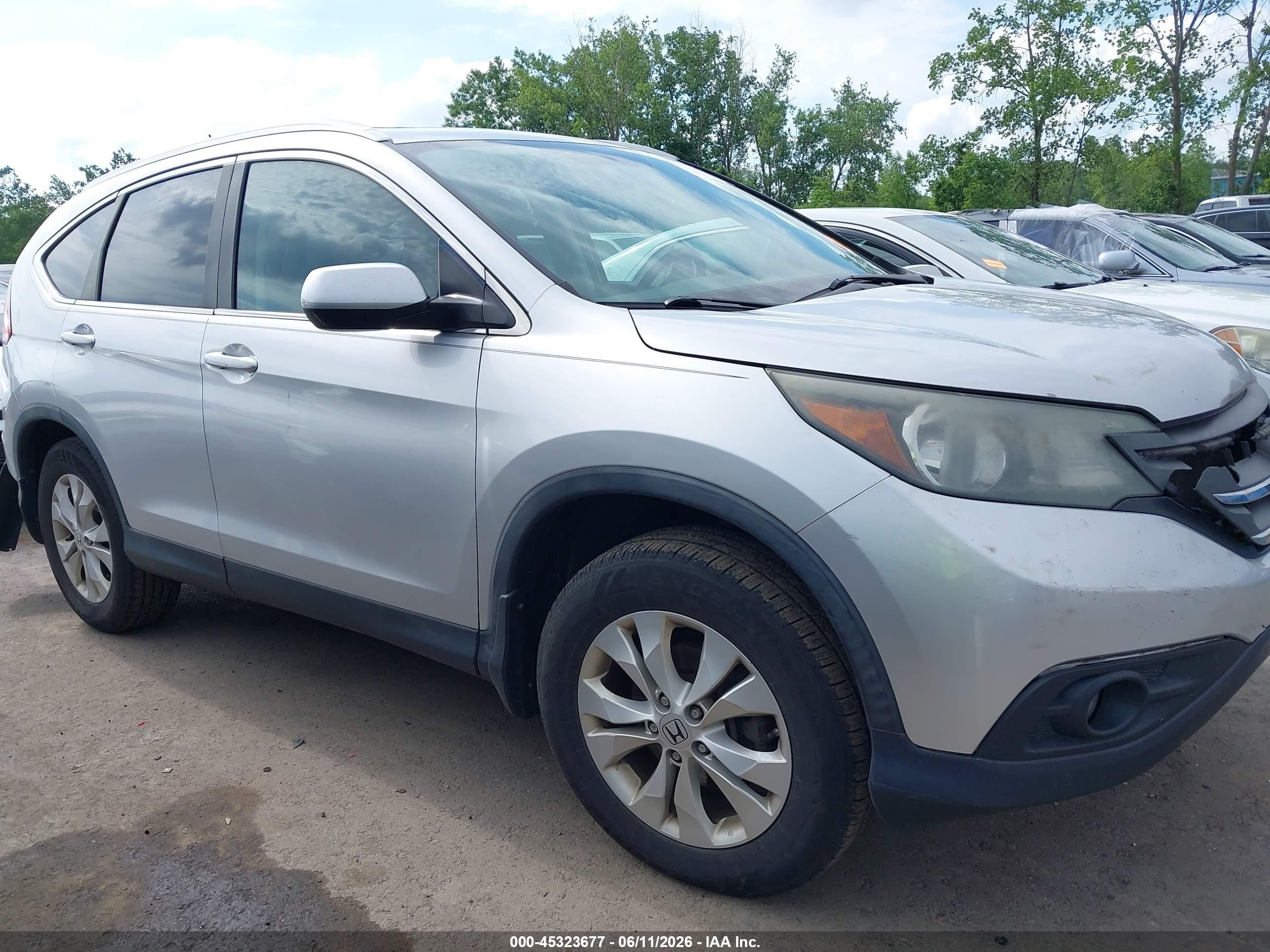 2013 Honda Cr-v Ex-l Silver vin: 2HKRM4H77DH628151