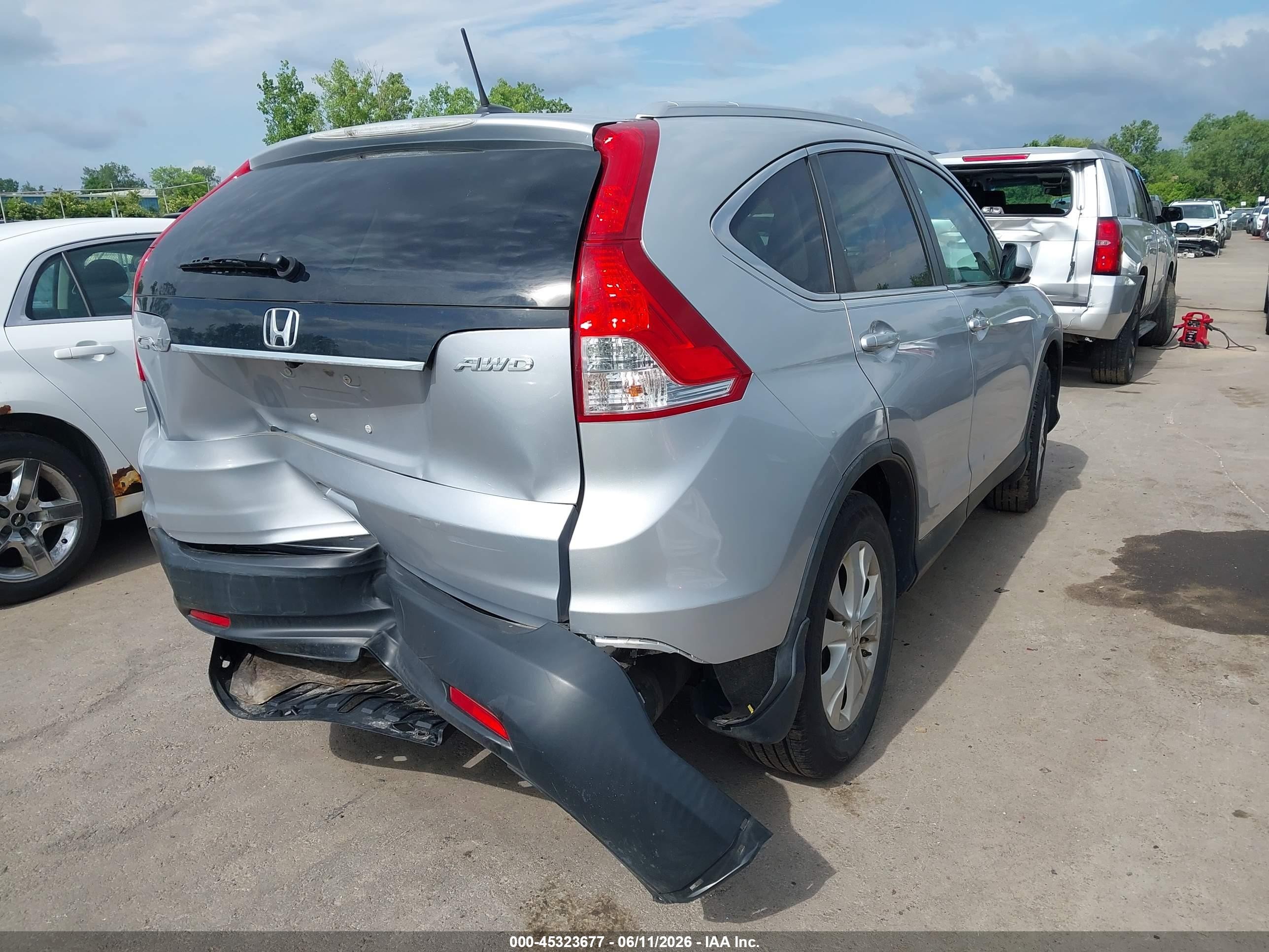 2013 Honda Cr-v Ex-l Silver vin: 2HKRM4H77DH628151