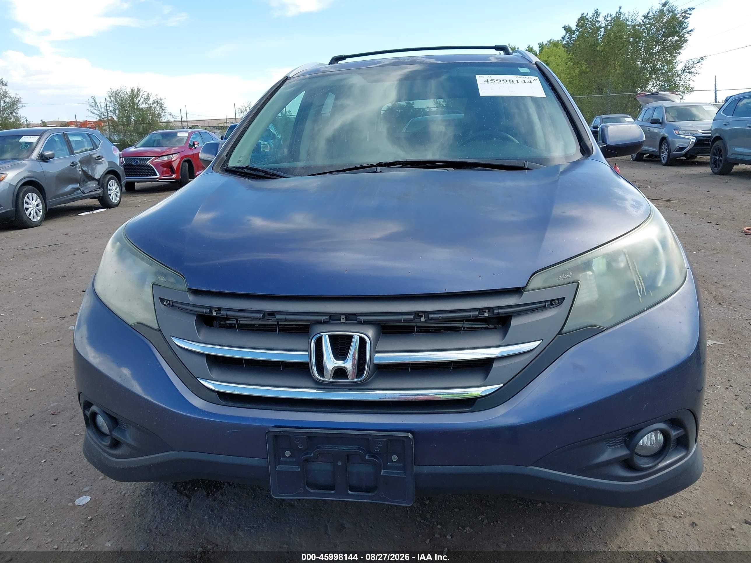 2013 Honda Cr-v Ex-l Blue vin: 2HKRM4H77DH636010