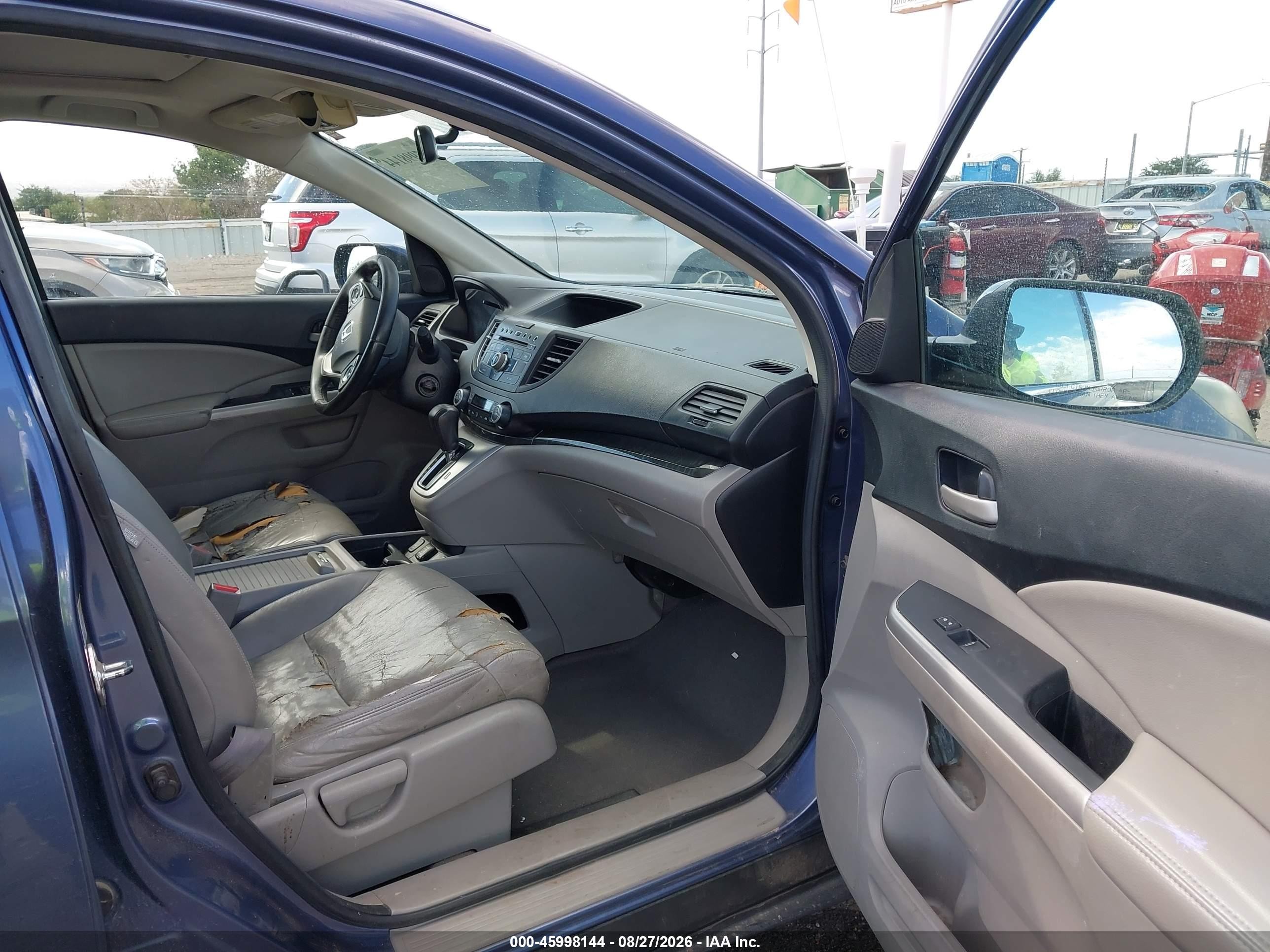 2013 Honda Cr-v Ex-l Blue vin: 2HKRM4H77DH636010