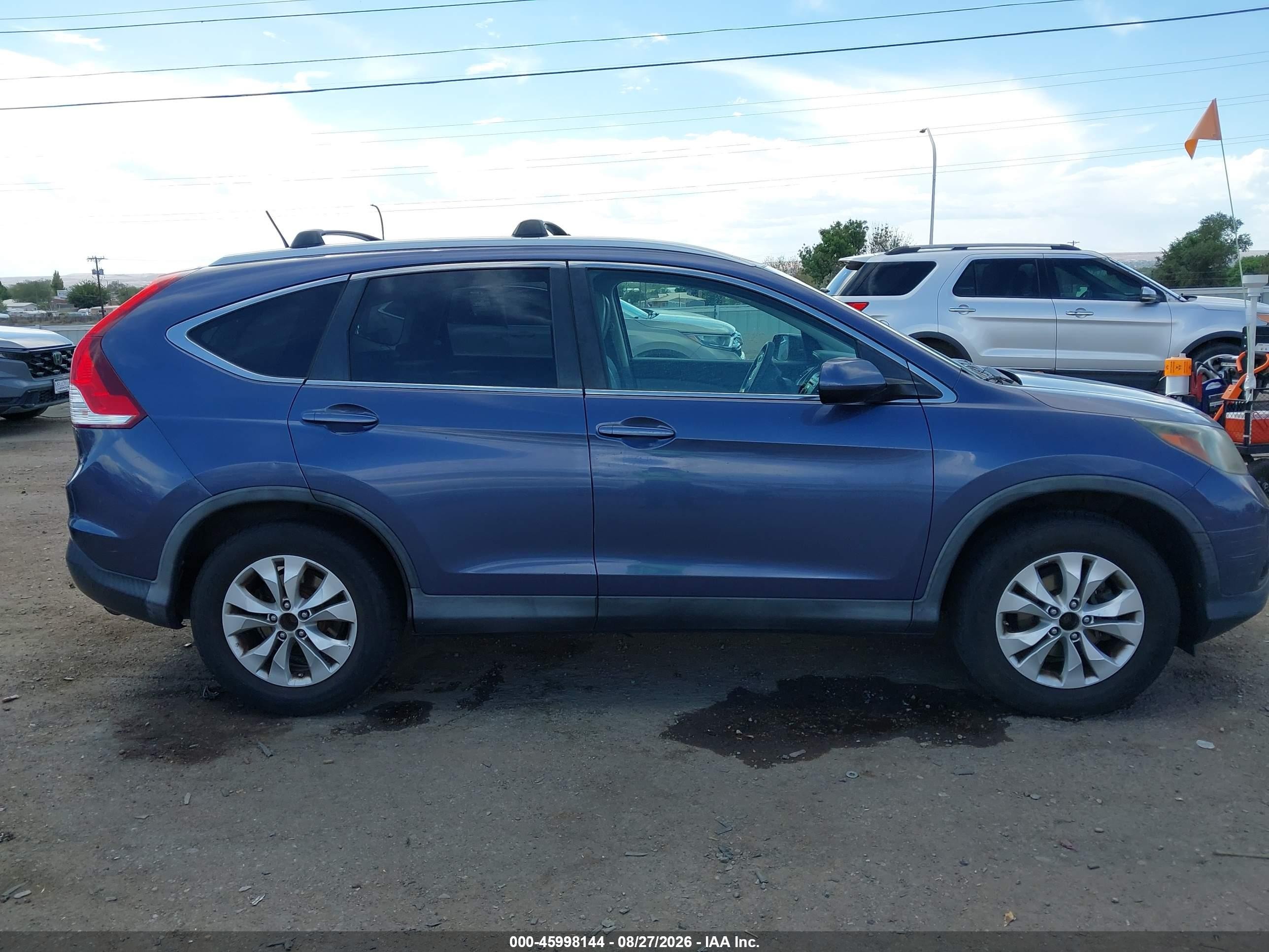 2013 Honda Cr-v Ex-l Blue vin: 2HKRM4H77DH636010