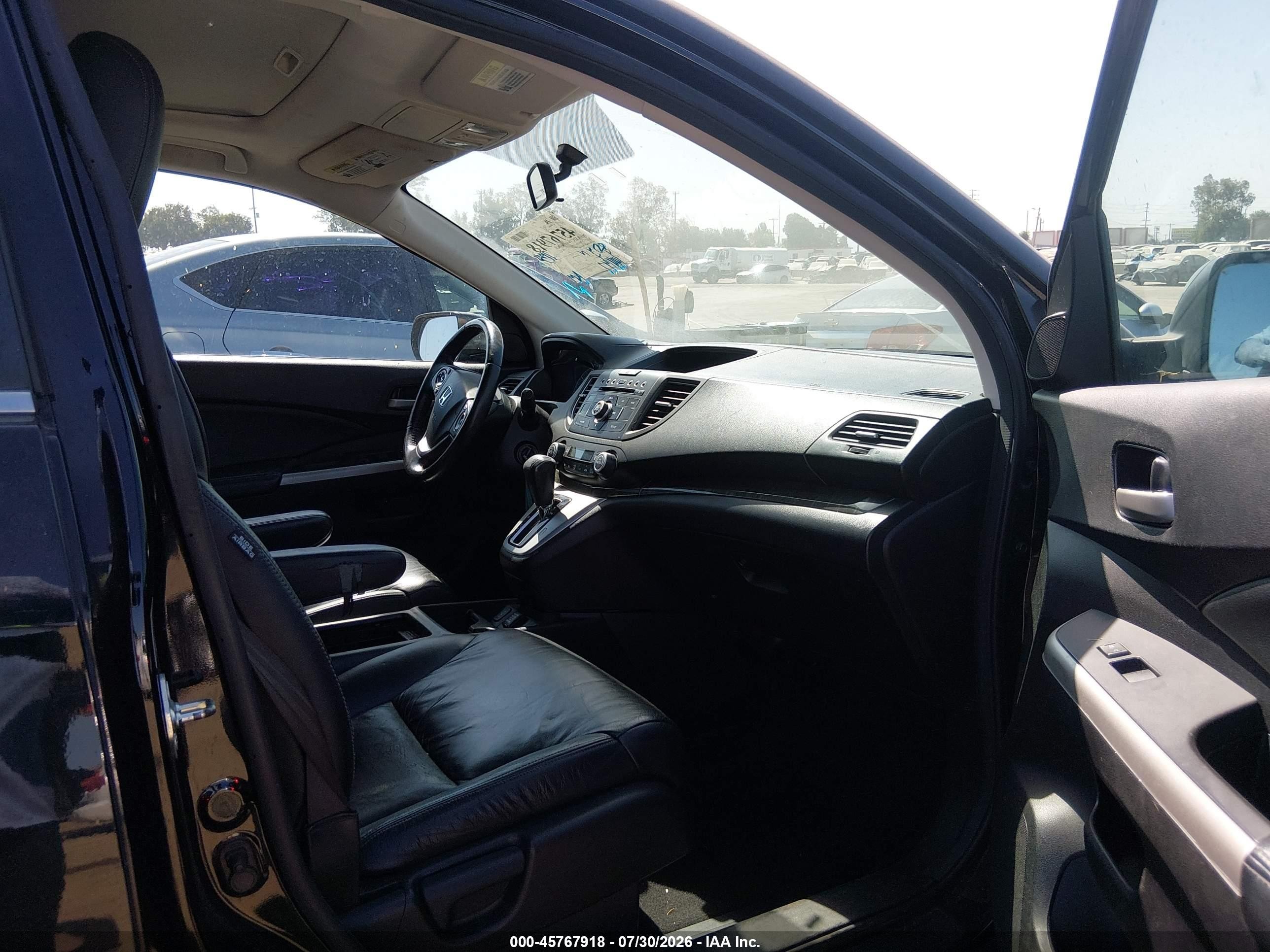 2013 Honda Cr-v Ex-l Black vin: 2HKRM4H77DH661473