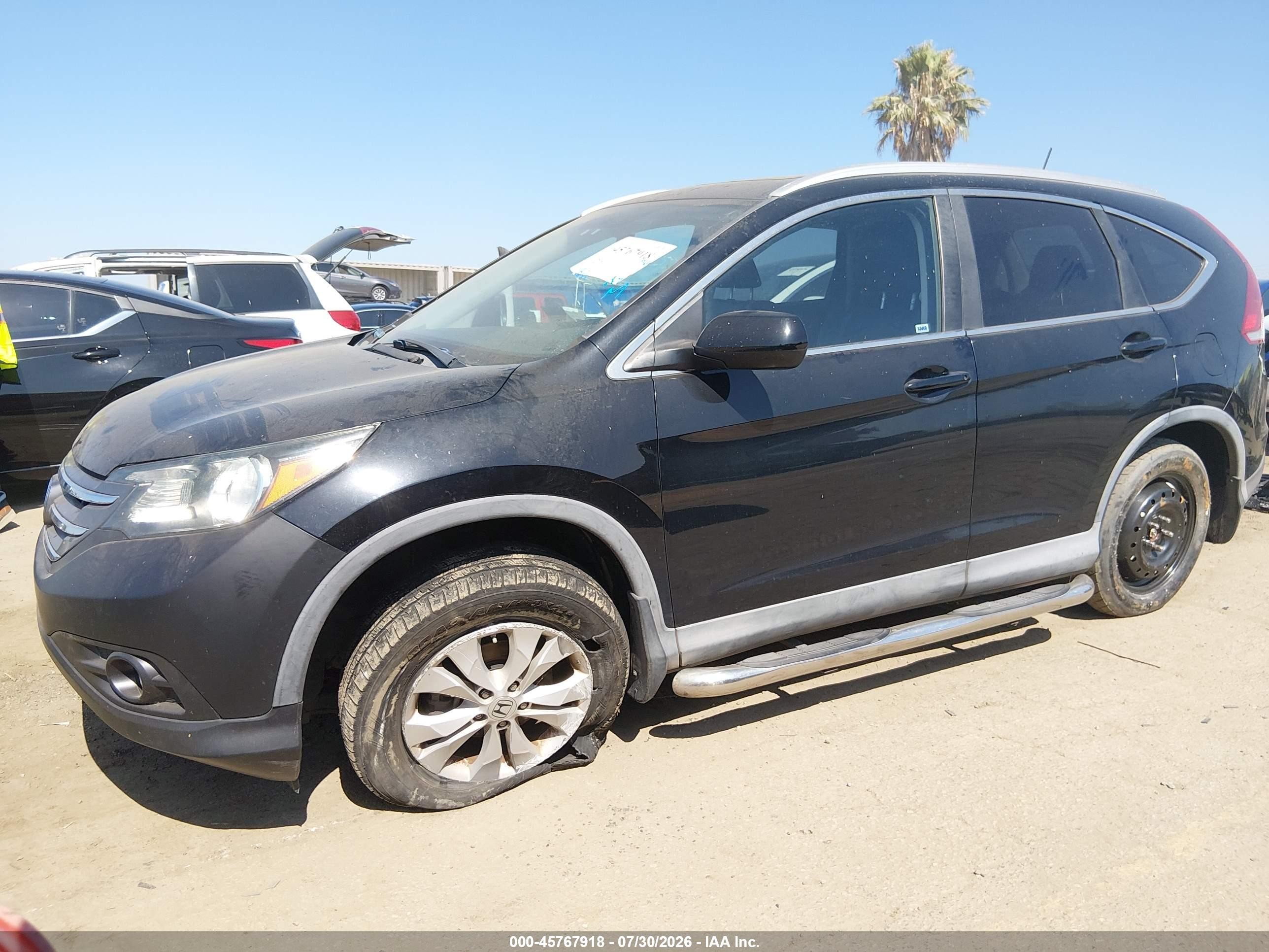 2013 Honda Cr-v Ex-l Black vin: 2HKRM4H77DH661473