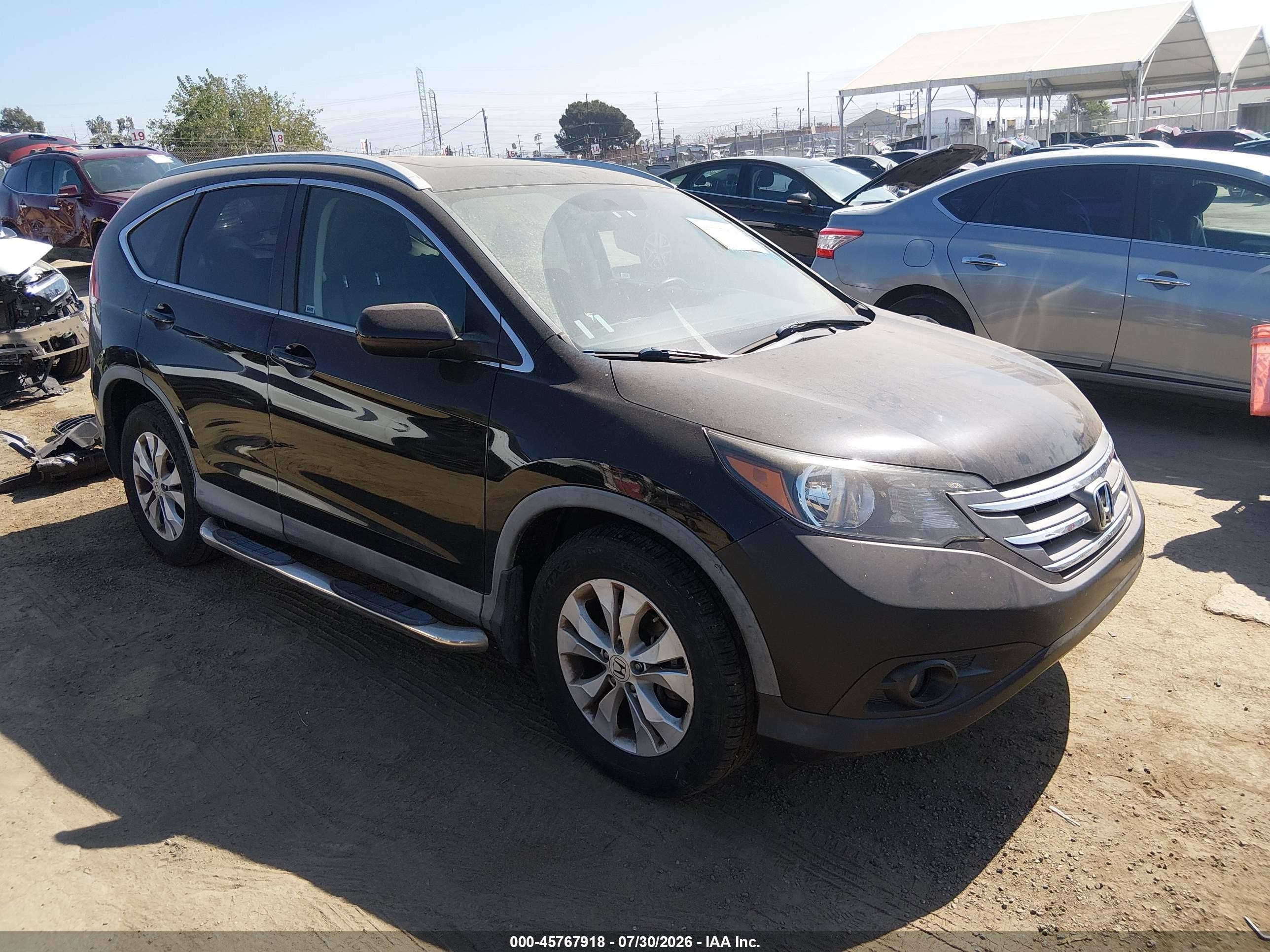2013 Honda Cr-v Ex-l Black vin: 2HKRM4H77DH661473