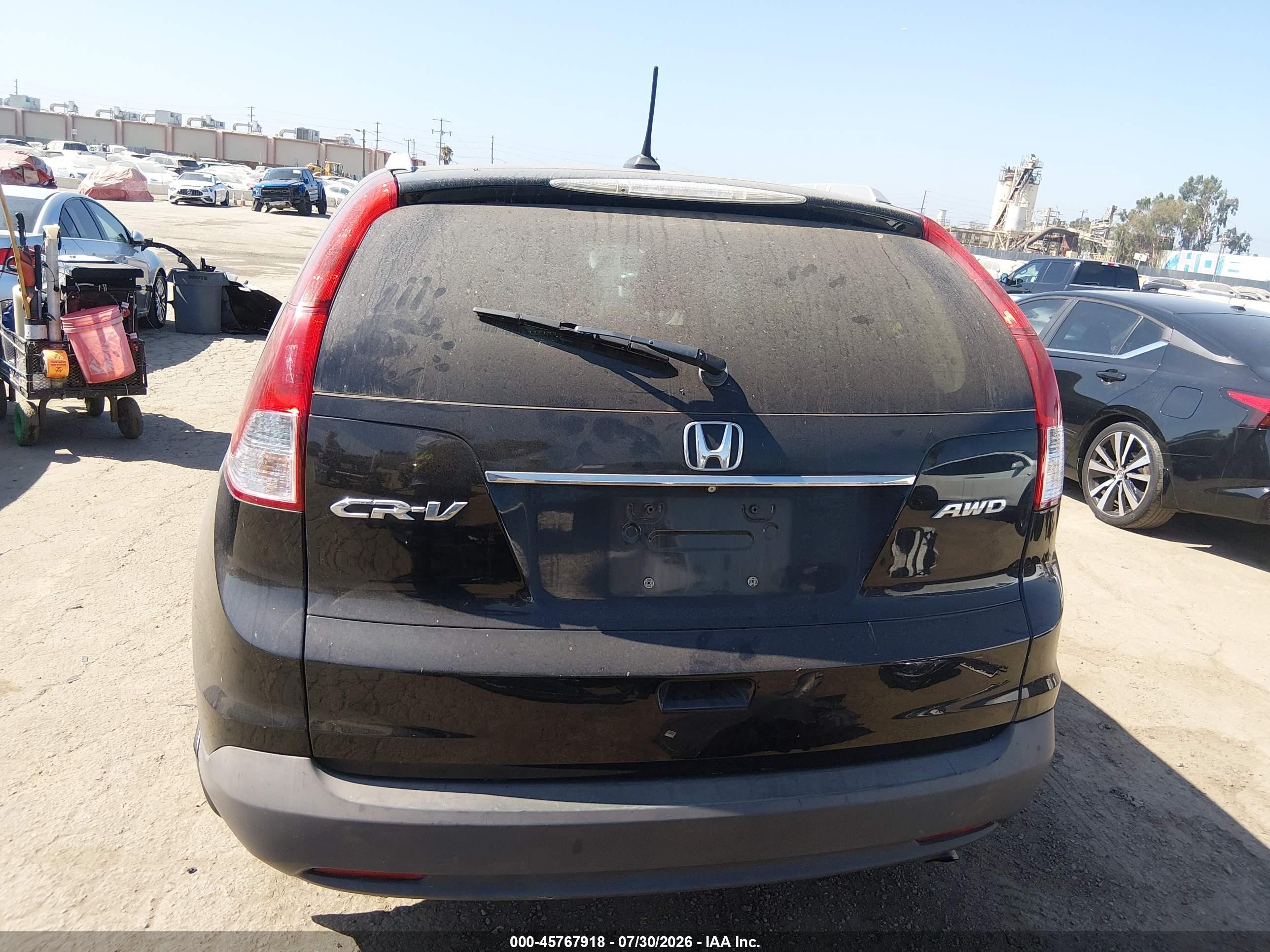 2013 Honda Cr-v Ex-l Black vin: 2HKRM4H77DH661473