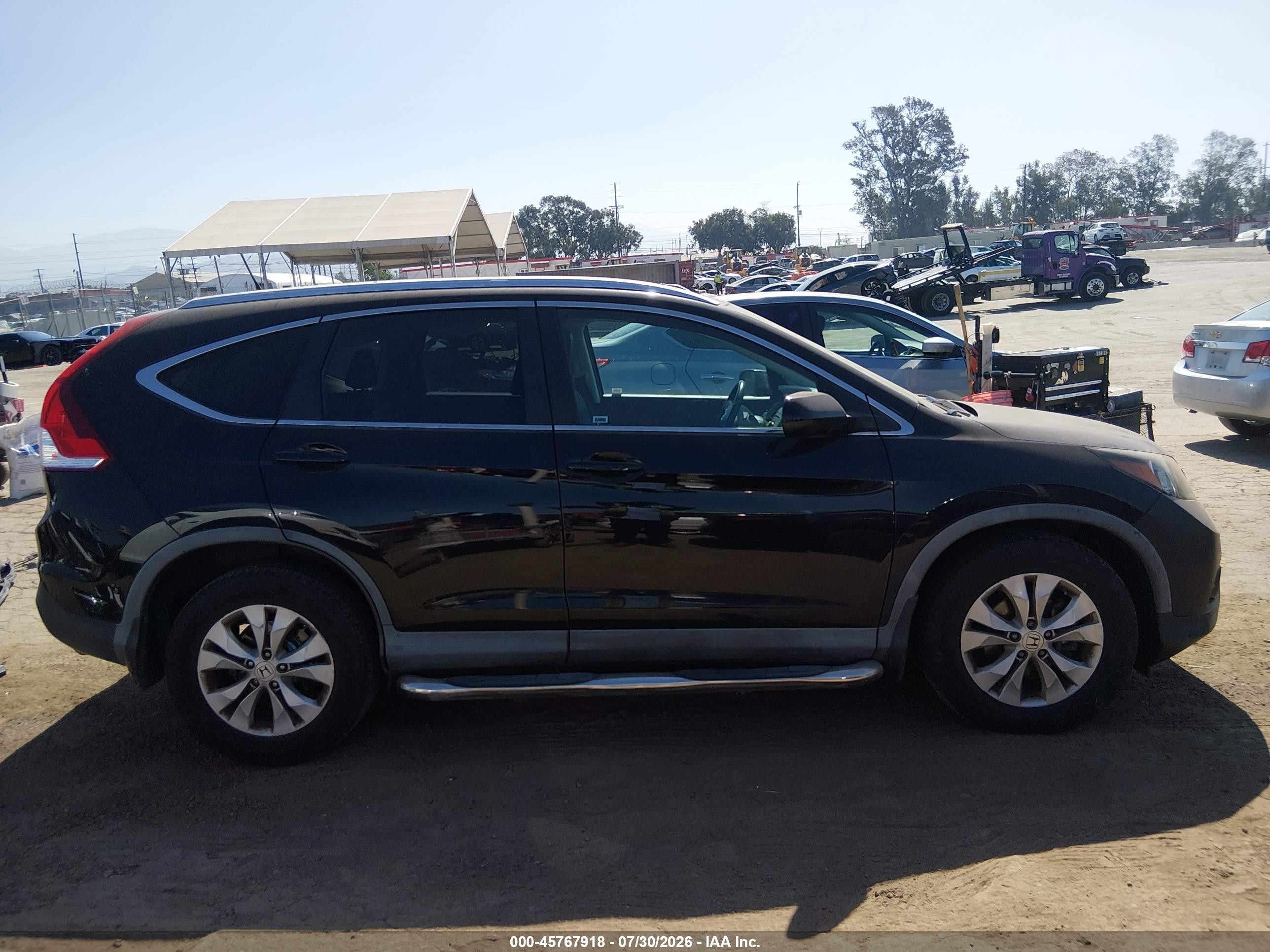 2013 Honda Cr-v Ex-l Black vin: 2HKRM4H77DH661473