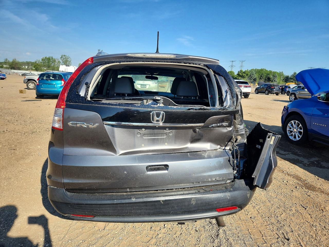 2013 Honda Cr-v Exl Gray vin: 2HKRM4H77DH682839