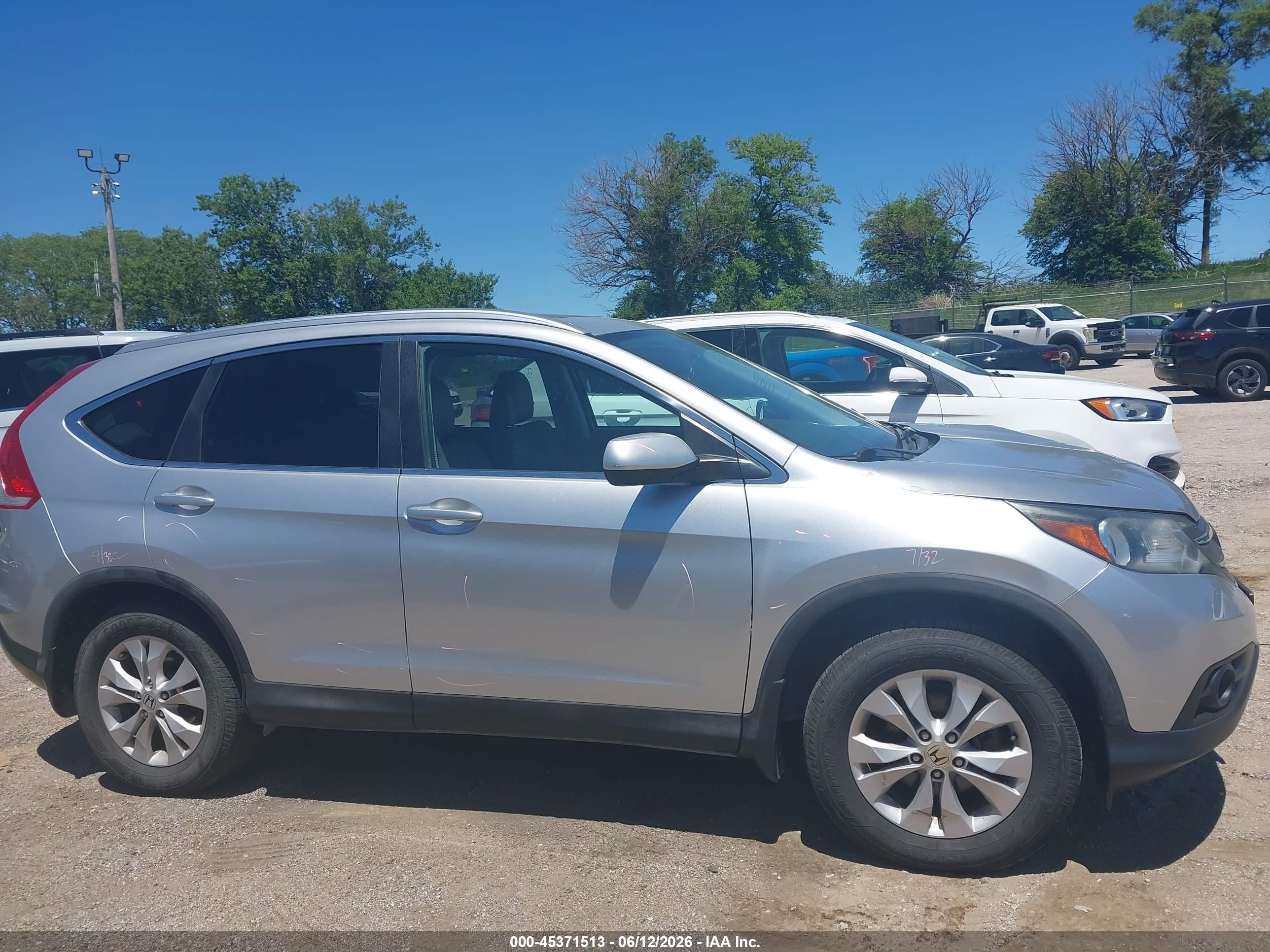 2014 Honda Cr-v Ex-l Gray vin: 2HKRM4H77EH605776
