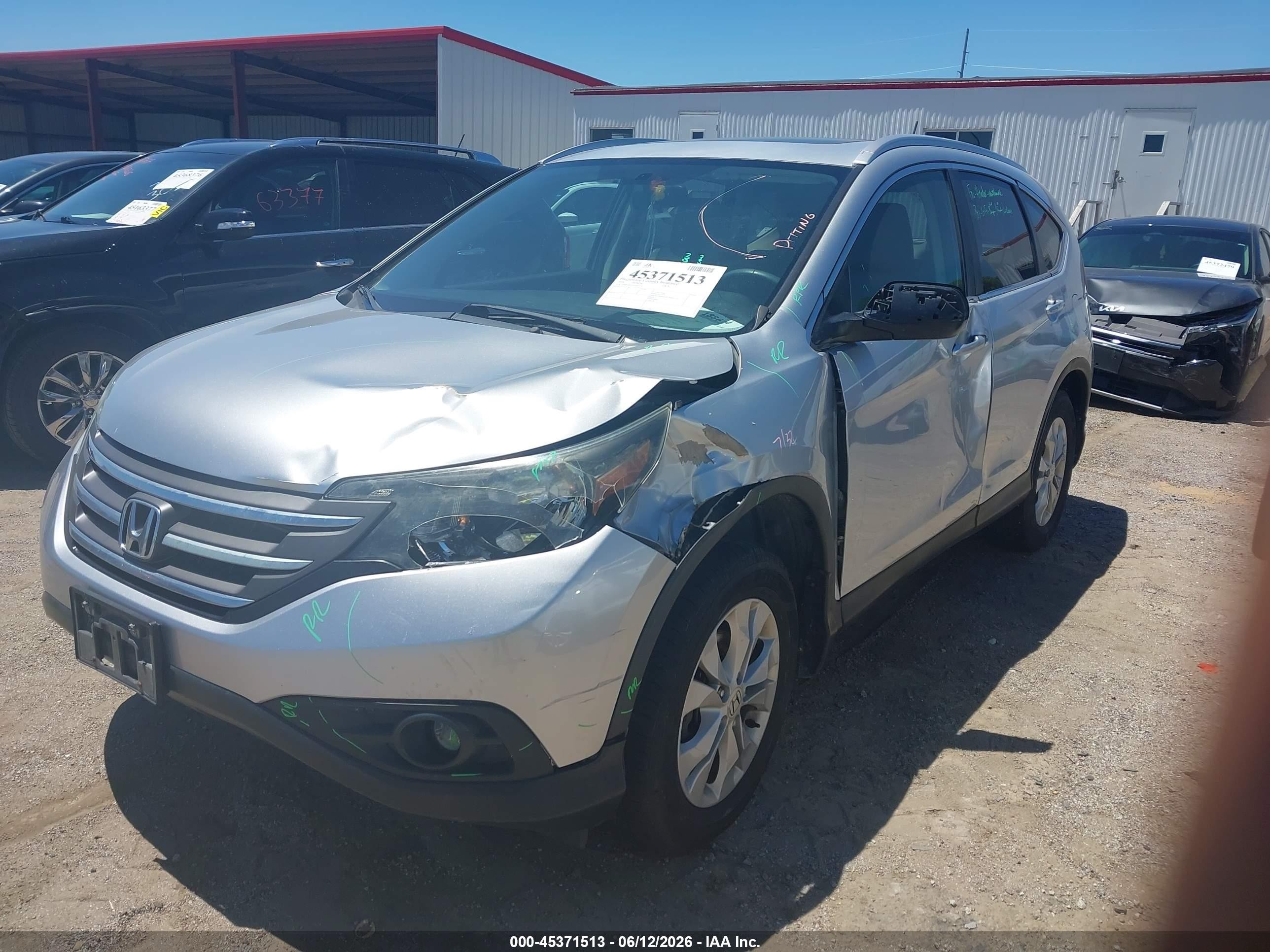 2014 Honda Cr-v Ex-l Gray vin: 2HKRM4H77EH605776