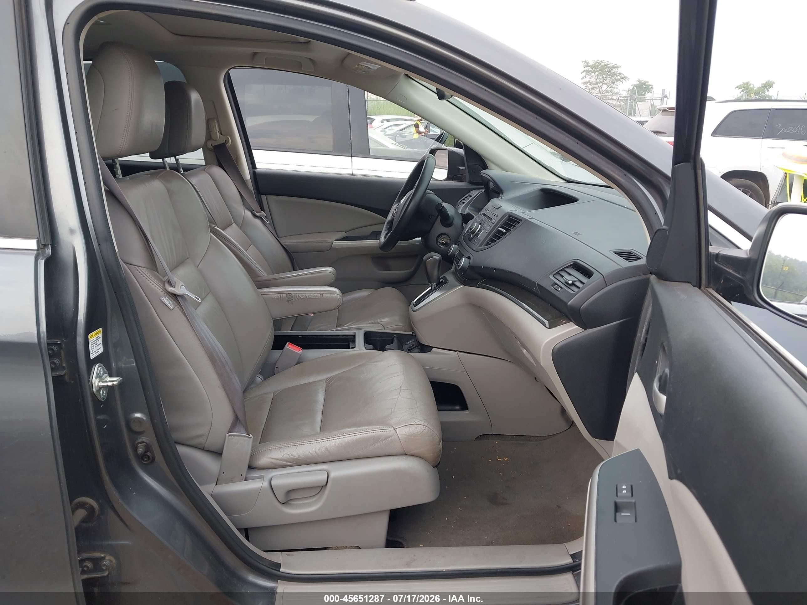 2014 Honda Cr-v Ex-l Gray vin: 2HKRM4H77EH615143