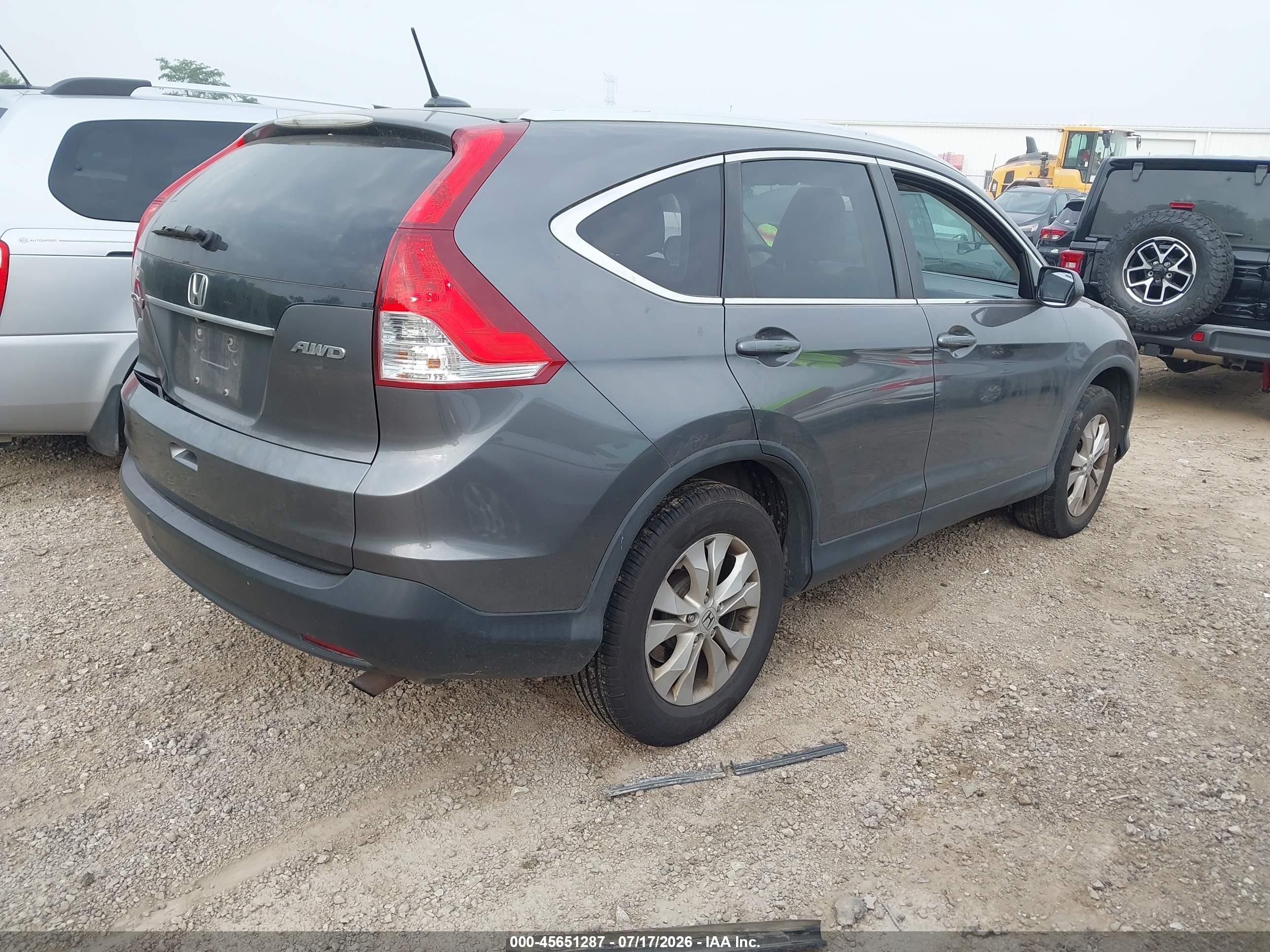 2014 Honda Cr-v Ex-l Gray vin: 2HKRM4H77EH615143
