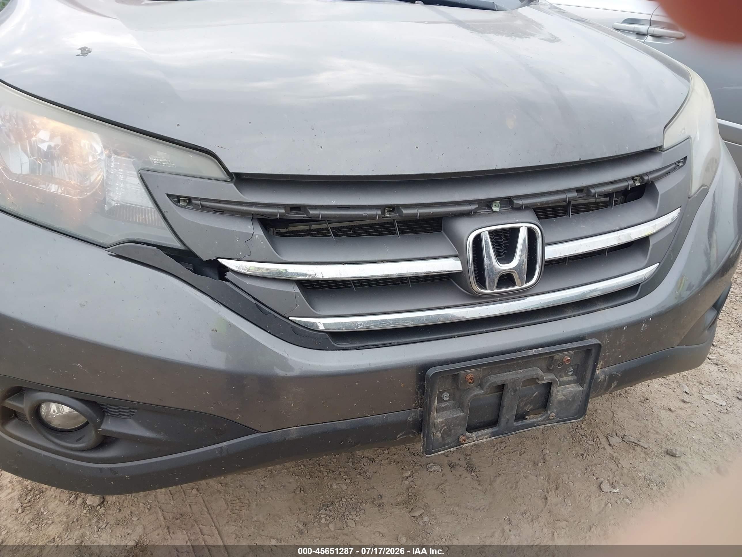 2014 Honda Cr-v Ex-l Gray vin: 2HKRM4H77EH615143