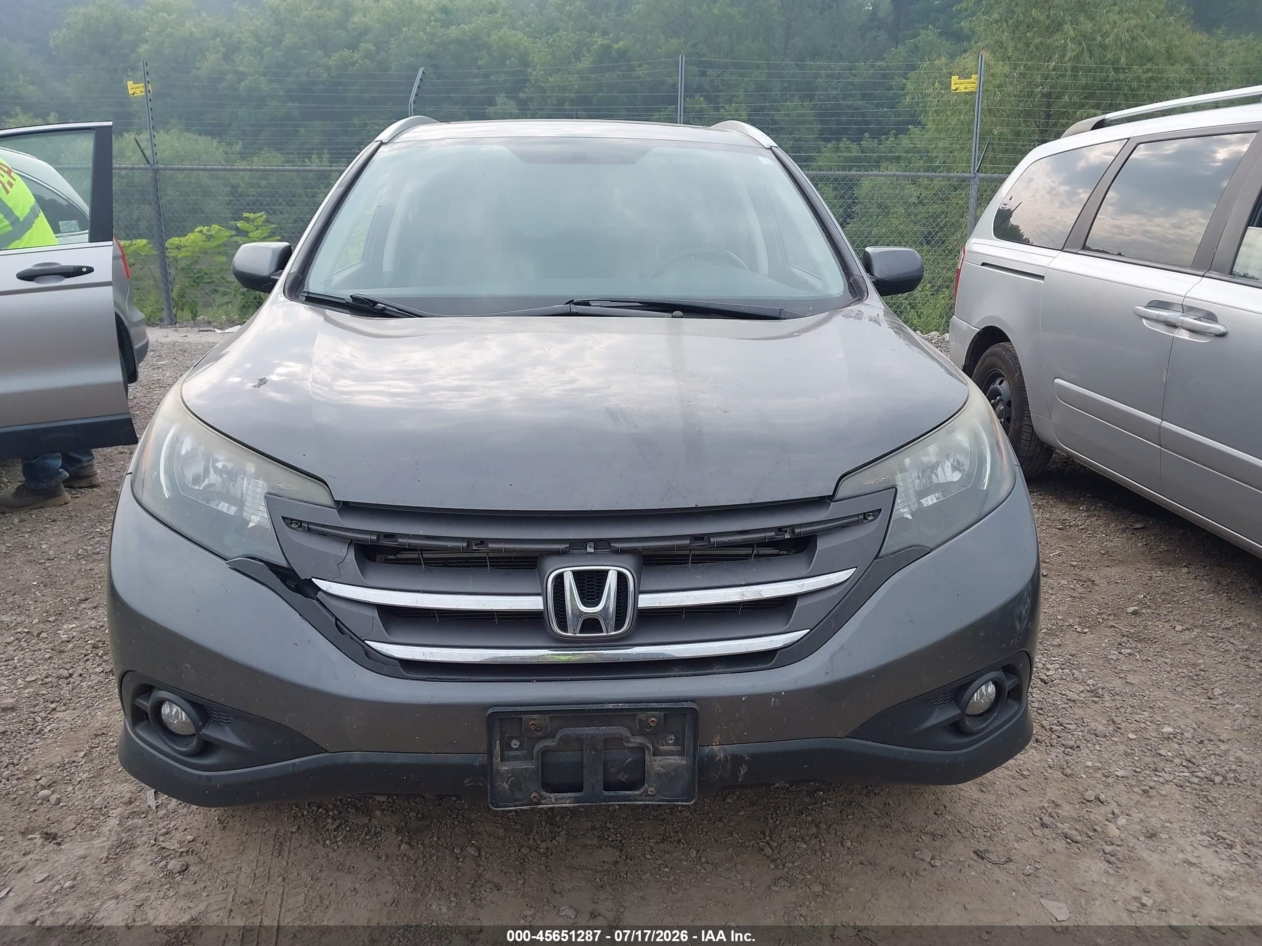 2014 Honda Cr-v Ex-l Gray vin: 2HKRM4H77EH615143