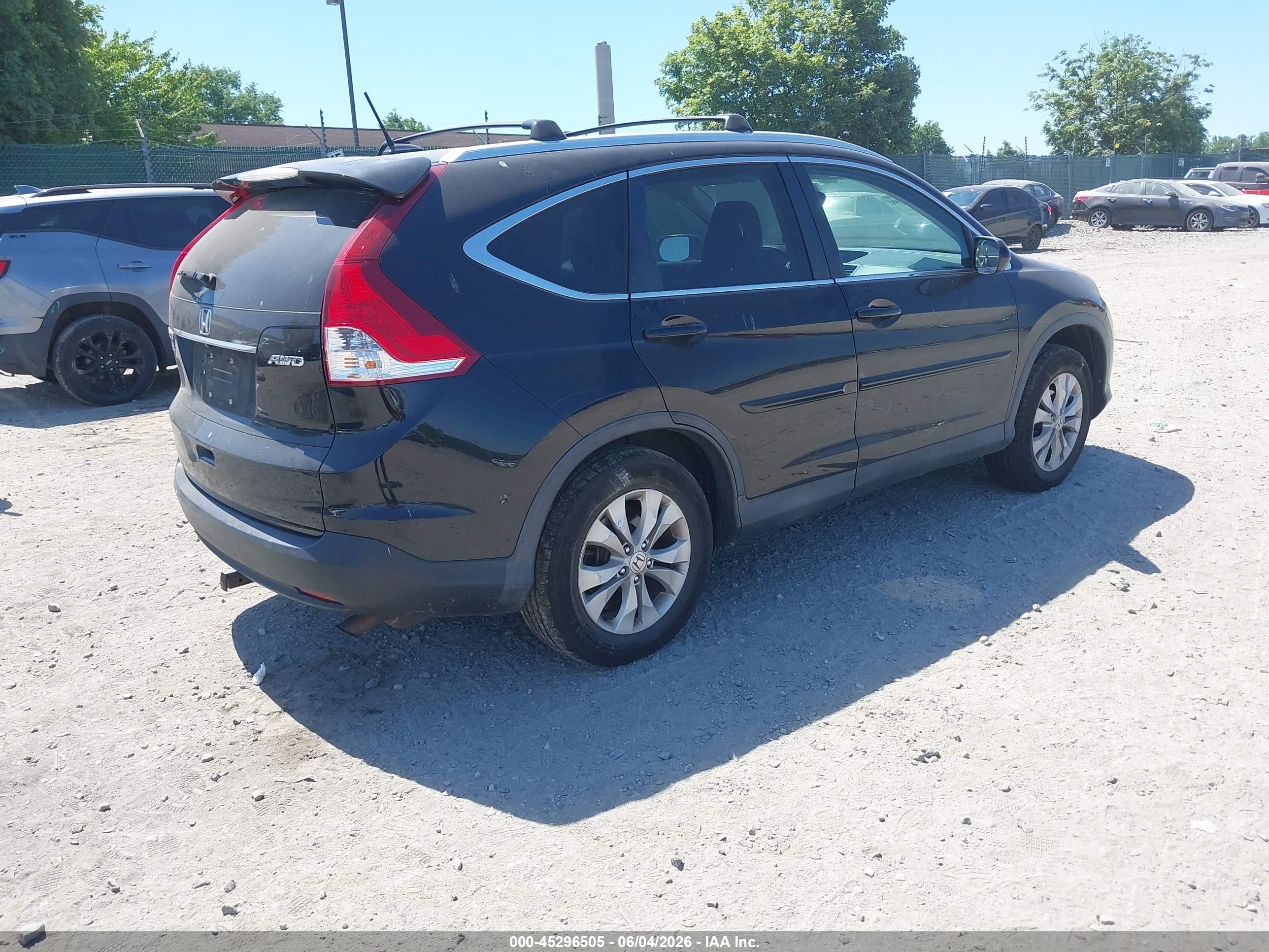 2014 Honda Cr-v Ex-l Black vin: 2HKRM4H77EH617068