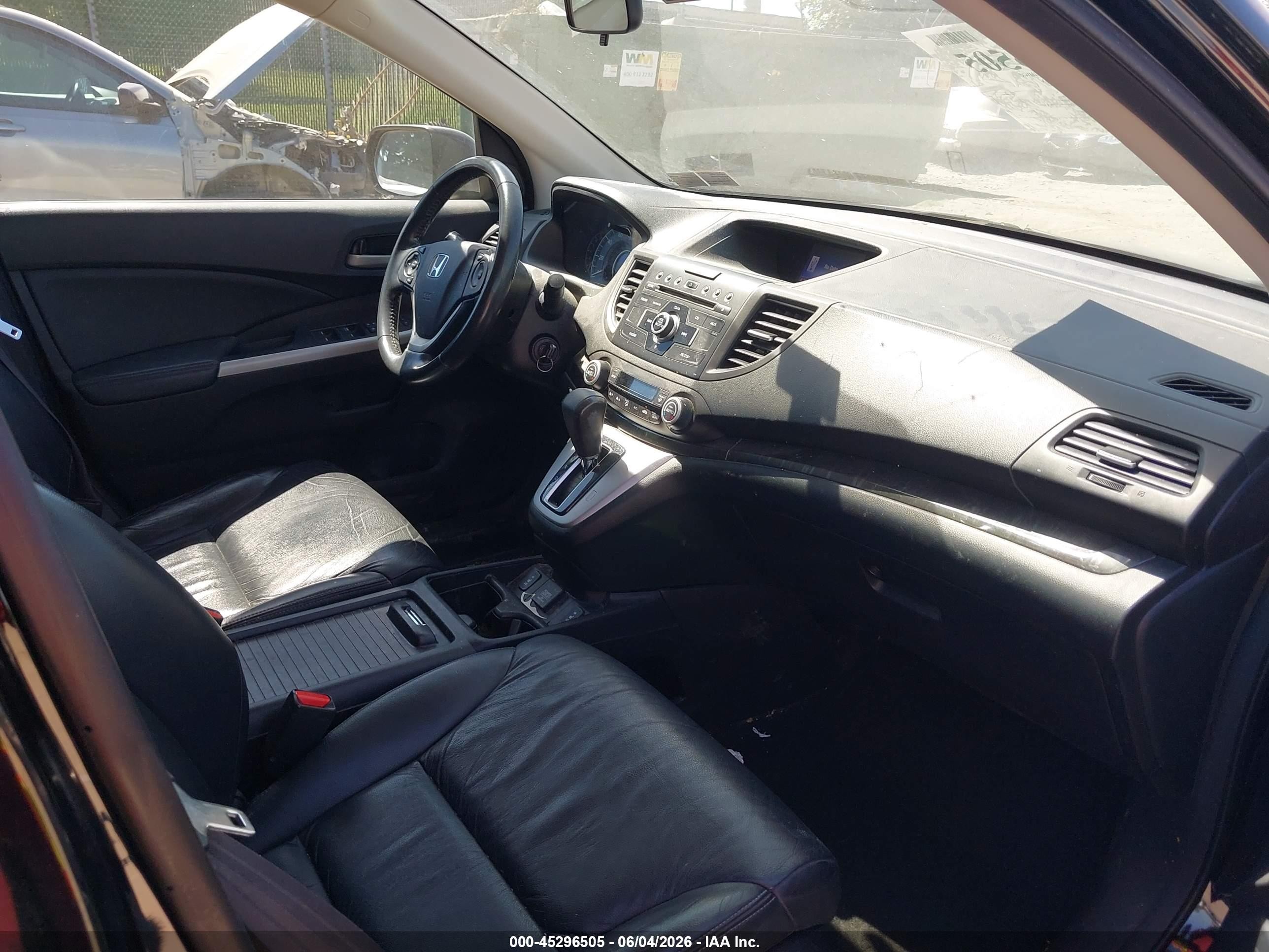 2014 Honda Cr-v Ex-l Black vin: 2HKRM4H77EH617068