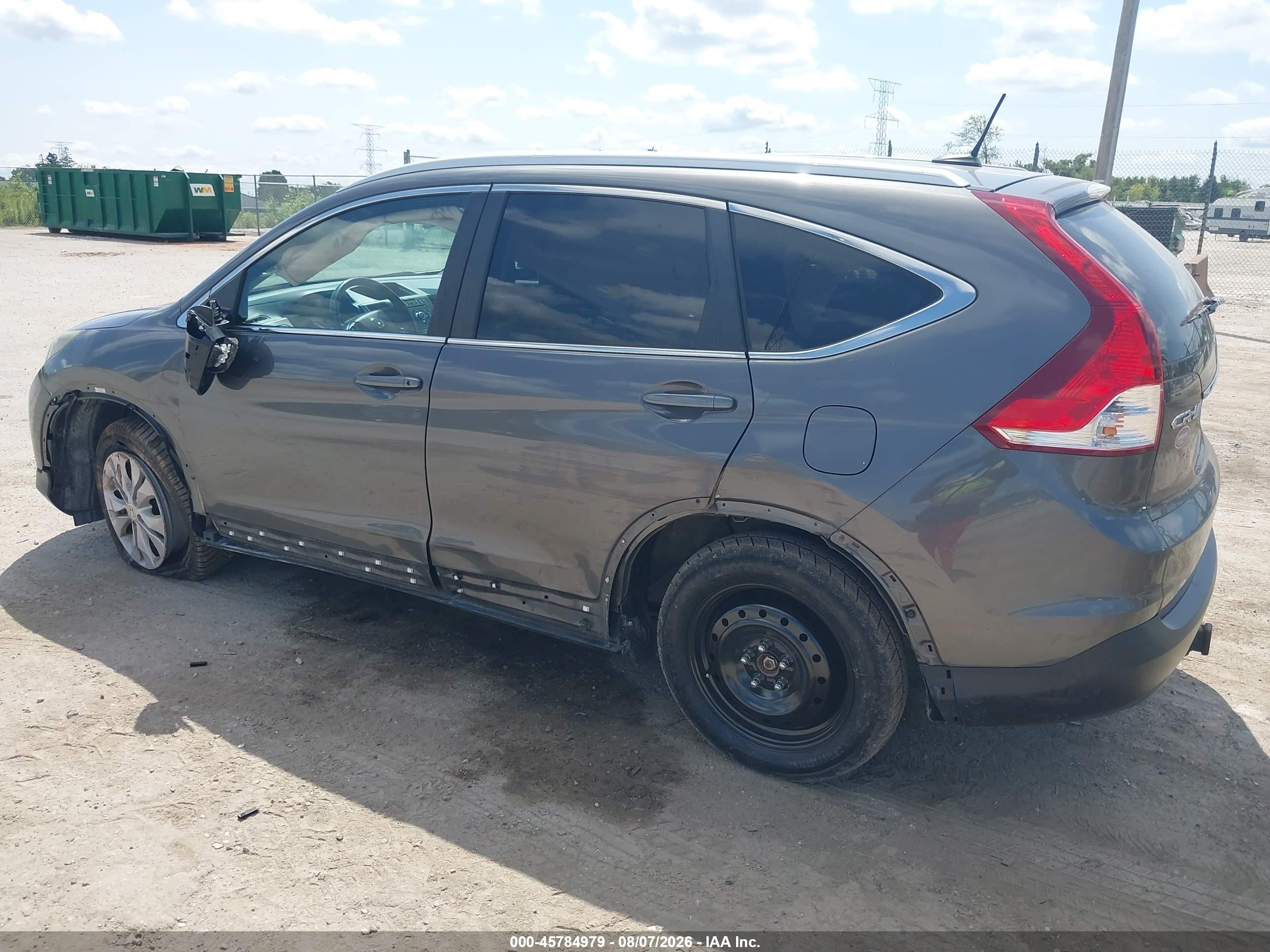 2014 Honda Cr-v Ex-l Gray vin: 2HKRM4H77EH617541
