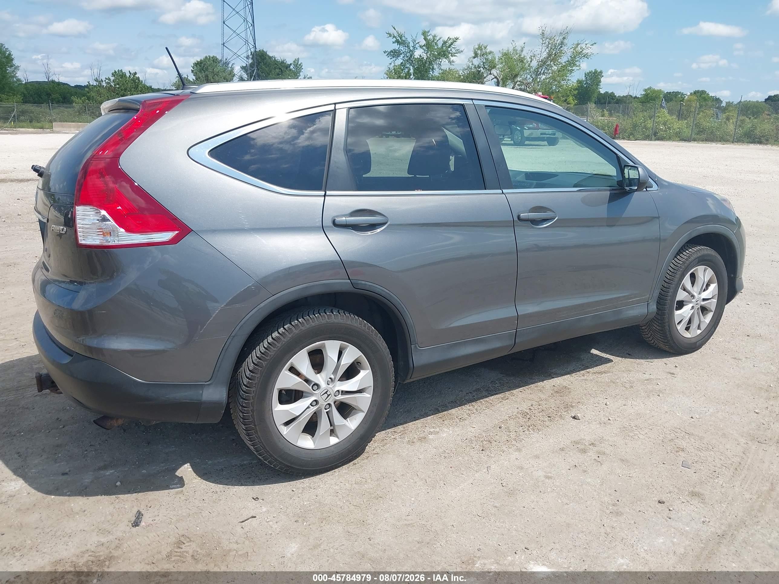 2014 Honda Cr-v Ex-l Gray vin: 2HKRM4H77EH617541