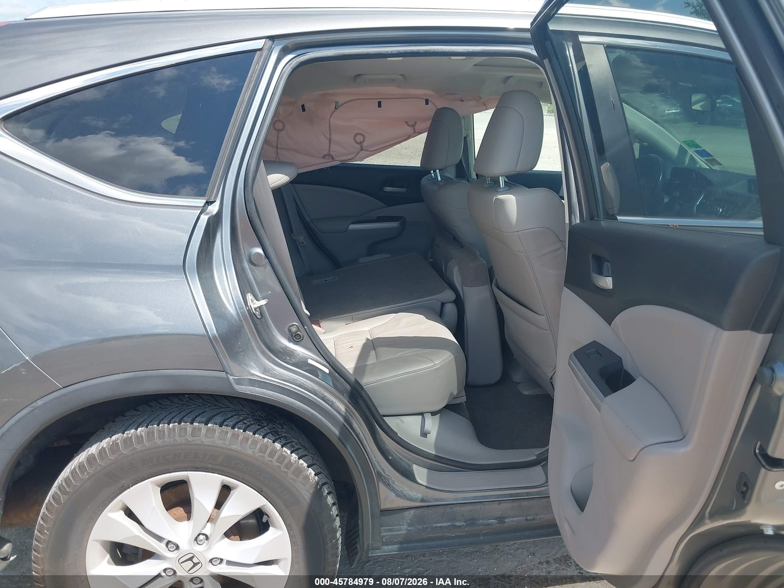 2014 Honda Cr-v Ex-l Gray vin: 2HKRM4H77EH617541