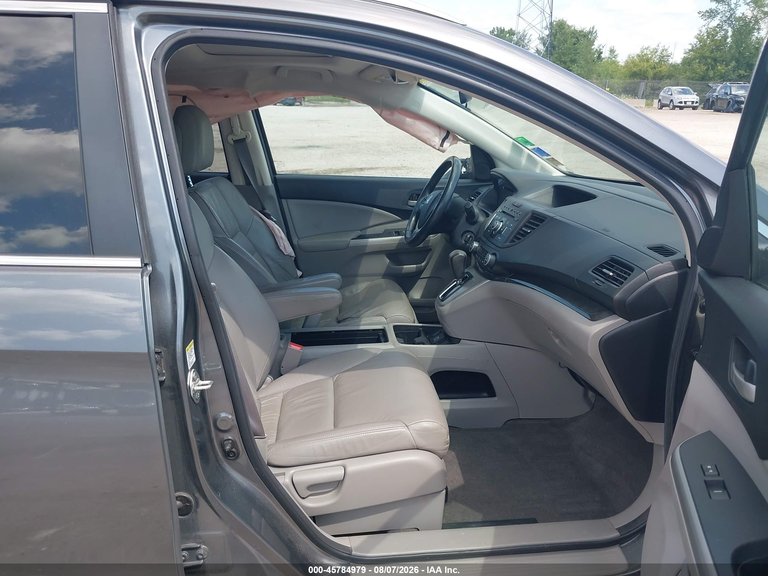 2014 Honda Cr-v Ex-l Gray vin: 2HKRM4H77EH617541