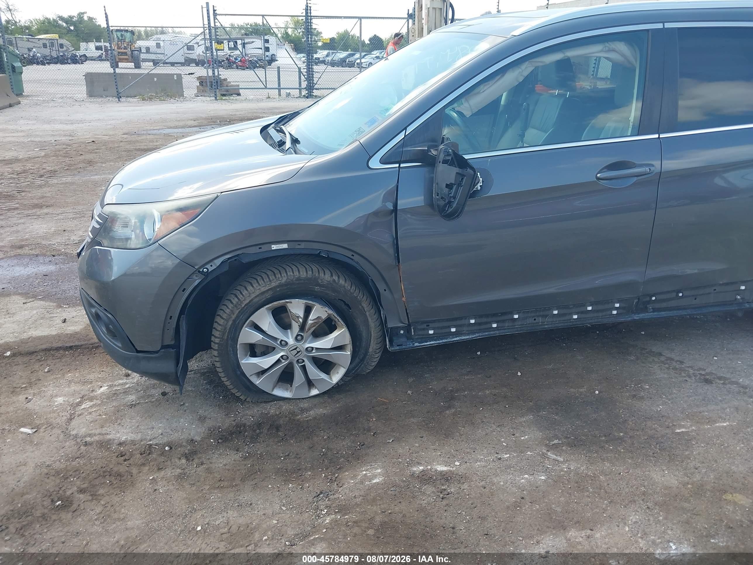 2014 Honda Cr-v Ex-l Gray vin: 2HKRM4H77EH617541