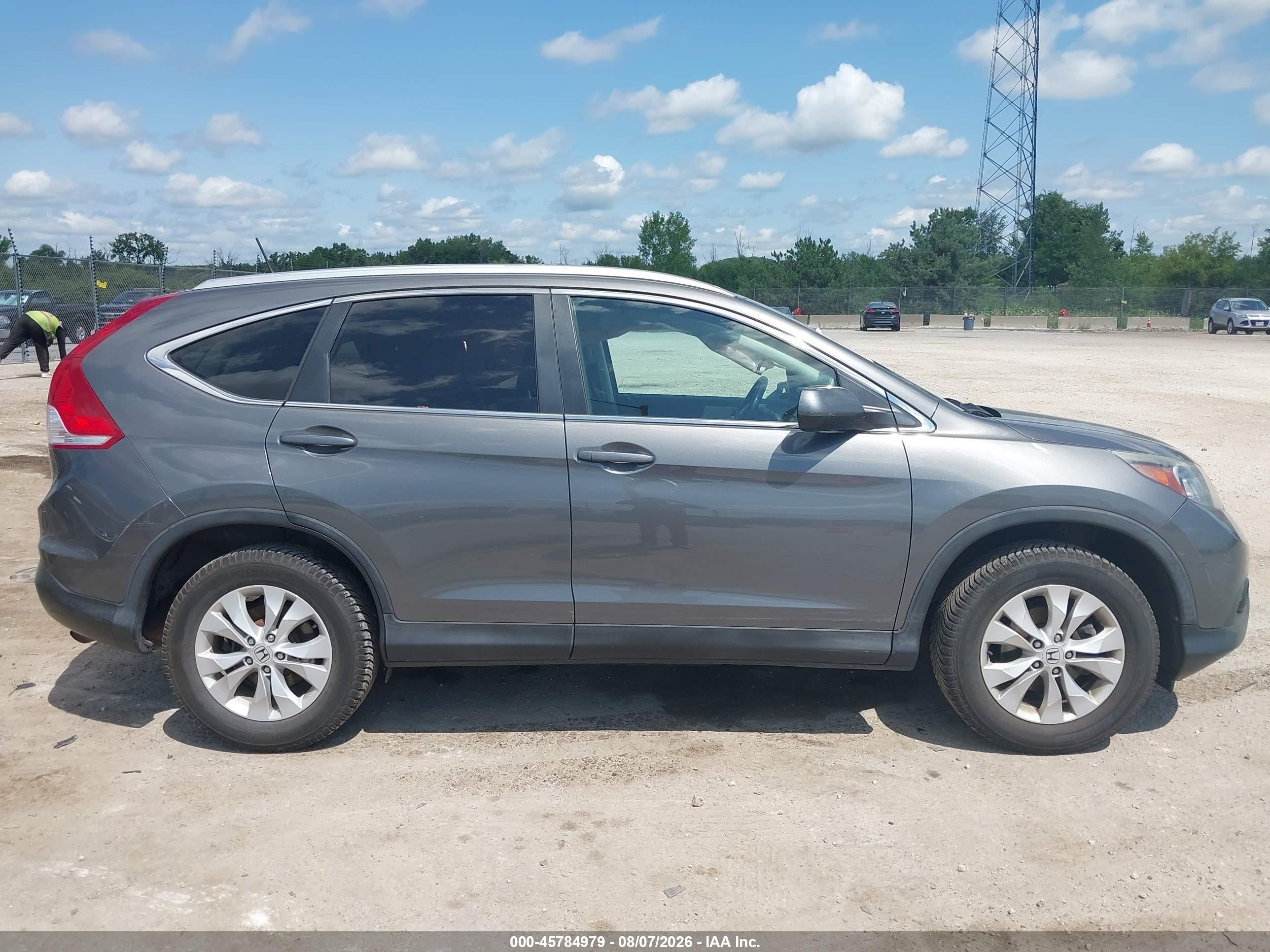 2014 Honda Cr-v Ex-l Gray vin: 2HKRM4H77EH617541
